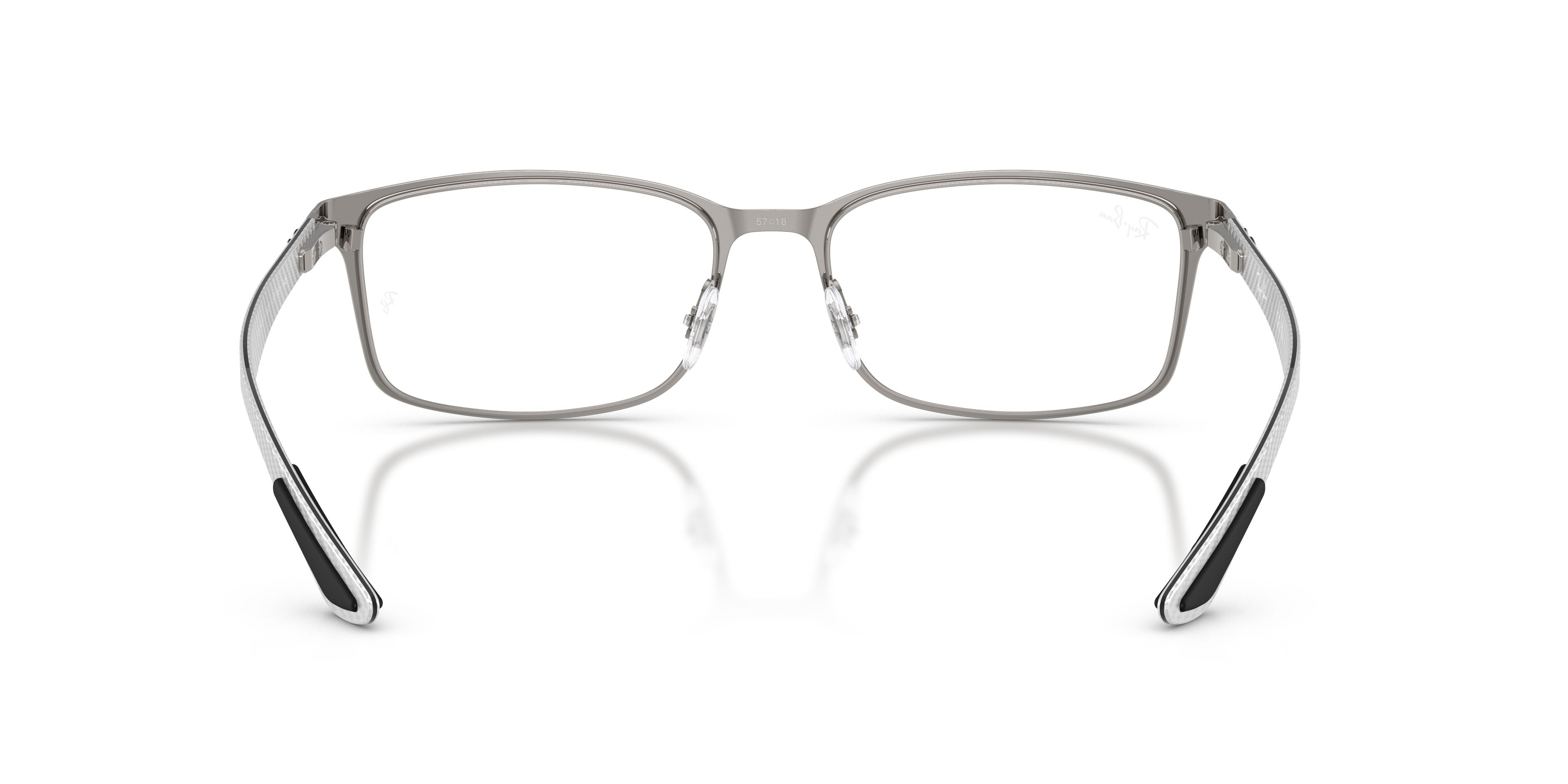 Occhiali da vista Ray-Ban RX 8424 (2502) - RB 8424 2502 colore gunmetal forma rettangolare lenti trasparente