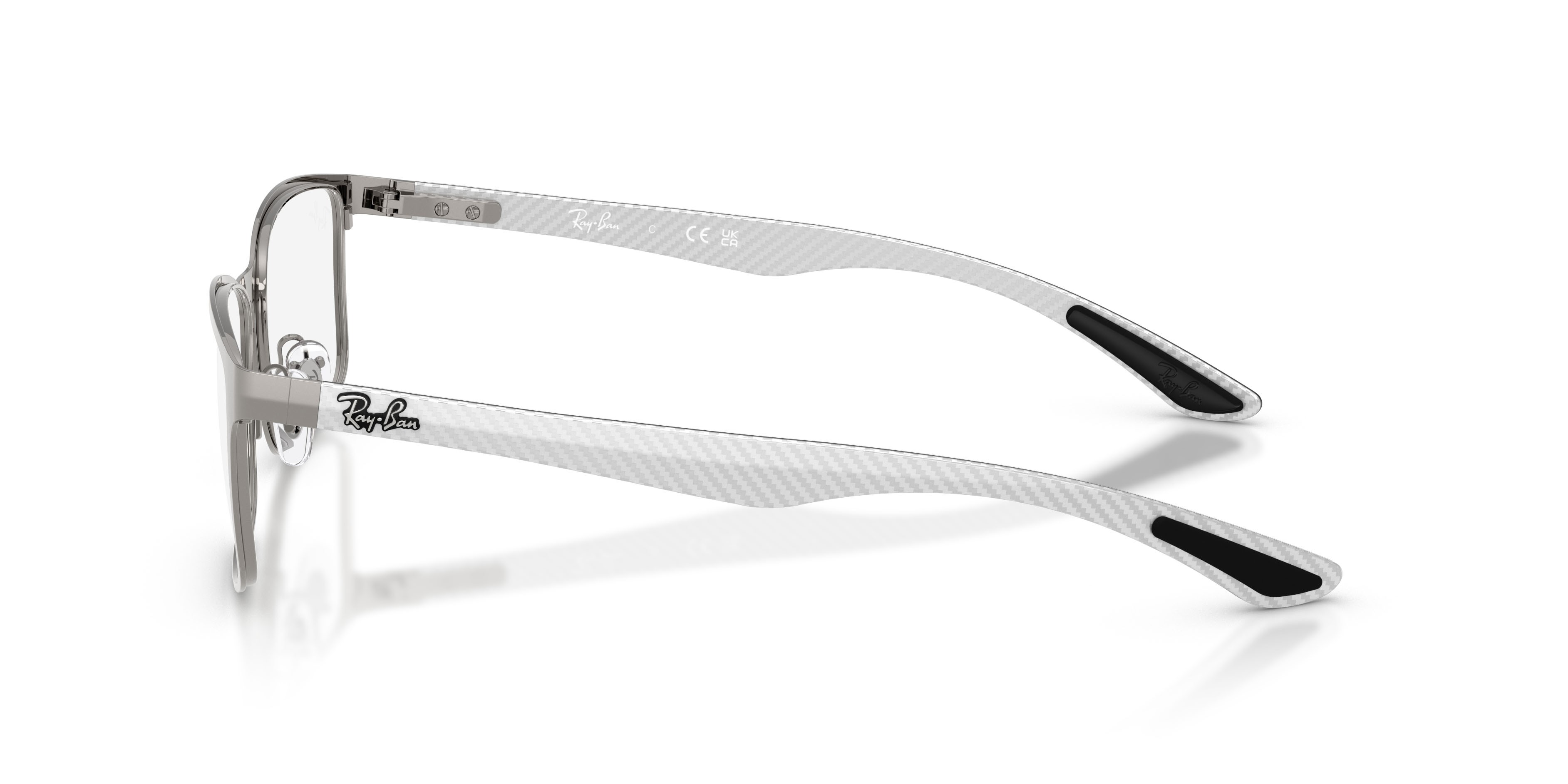 Occhiali da vista Ray-Ban RX 8424 (2502) - RB 8424 2502 colore gunmetal forma rettangolare lenti trasparente