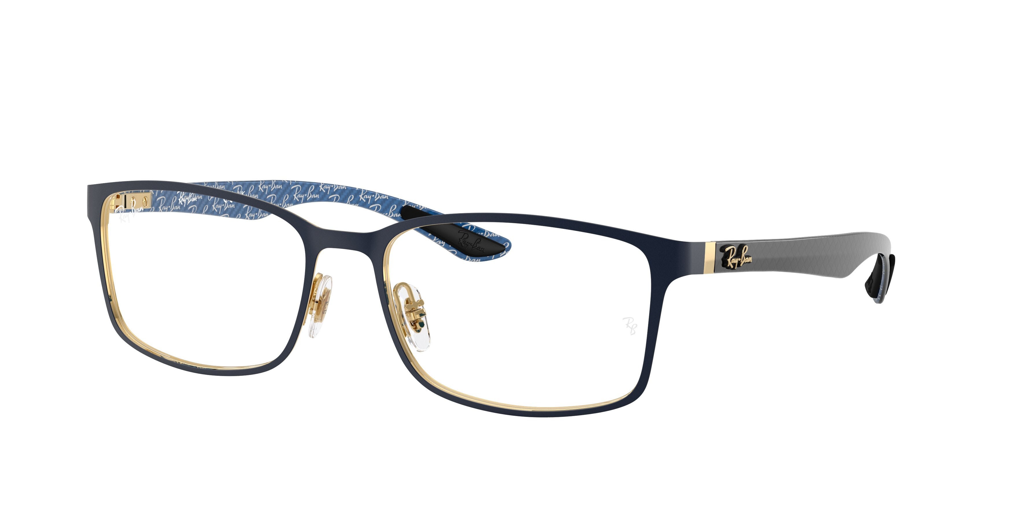 Occhiali da vista Ray-Ban RX 8424 (3226) - RB 8424 3226 colore blue & arista gold forma rettangolare lenti trasparente