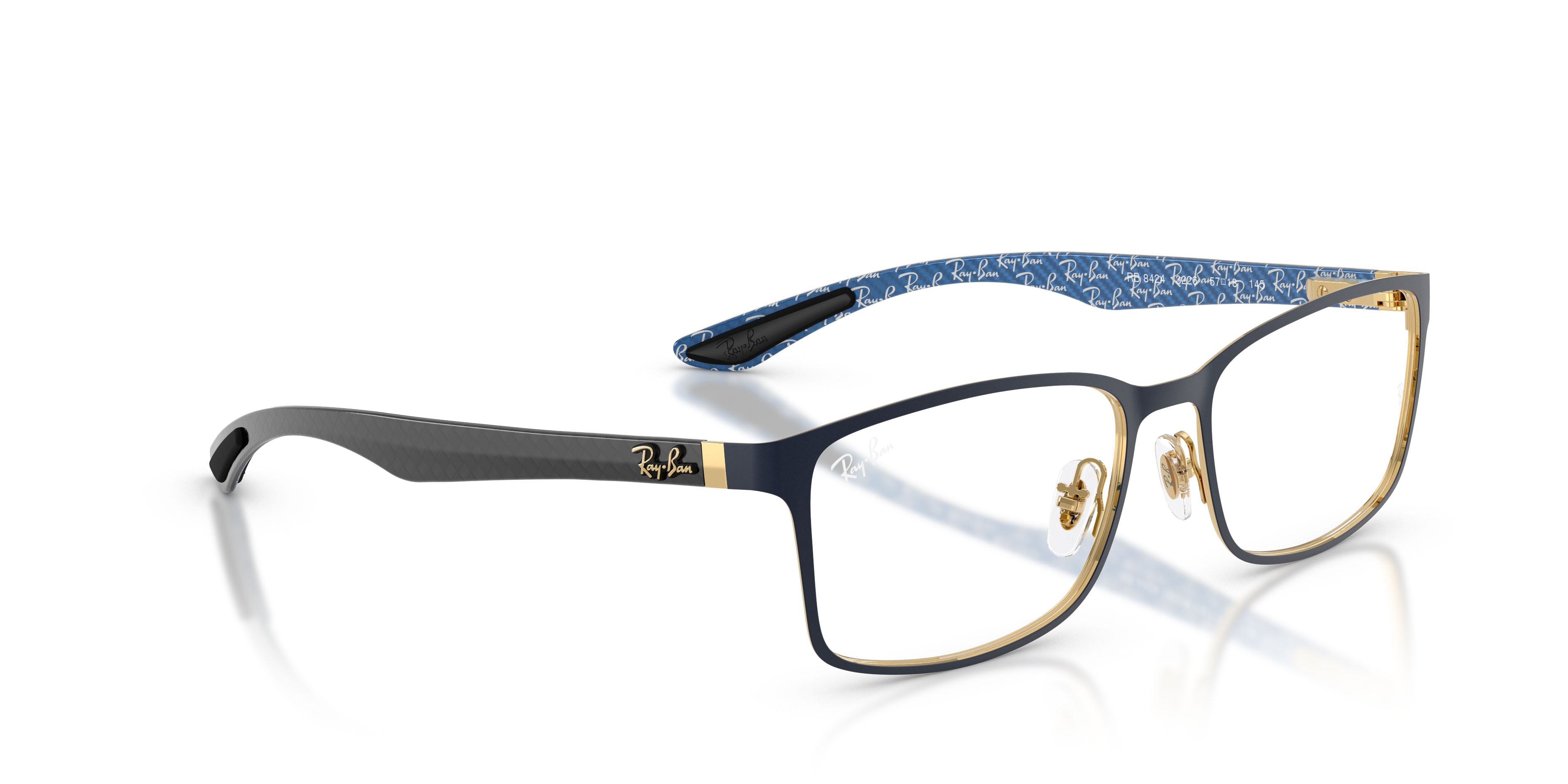 Occhiali da vista Ray-Ban RX 8424 (3226) - RB 8424 3226 colore blue & arista gold forma rettangolare lenti trasparente