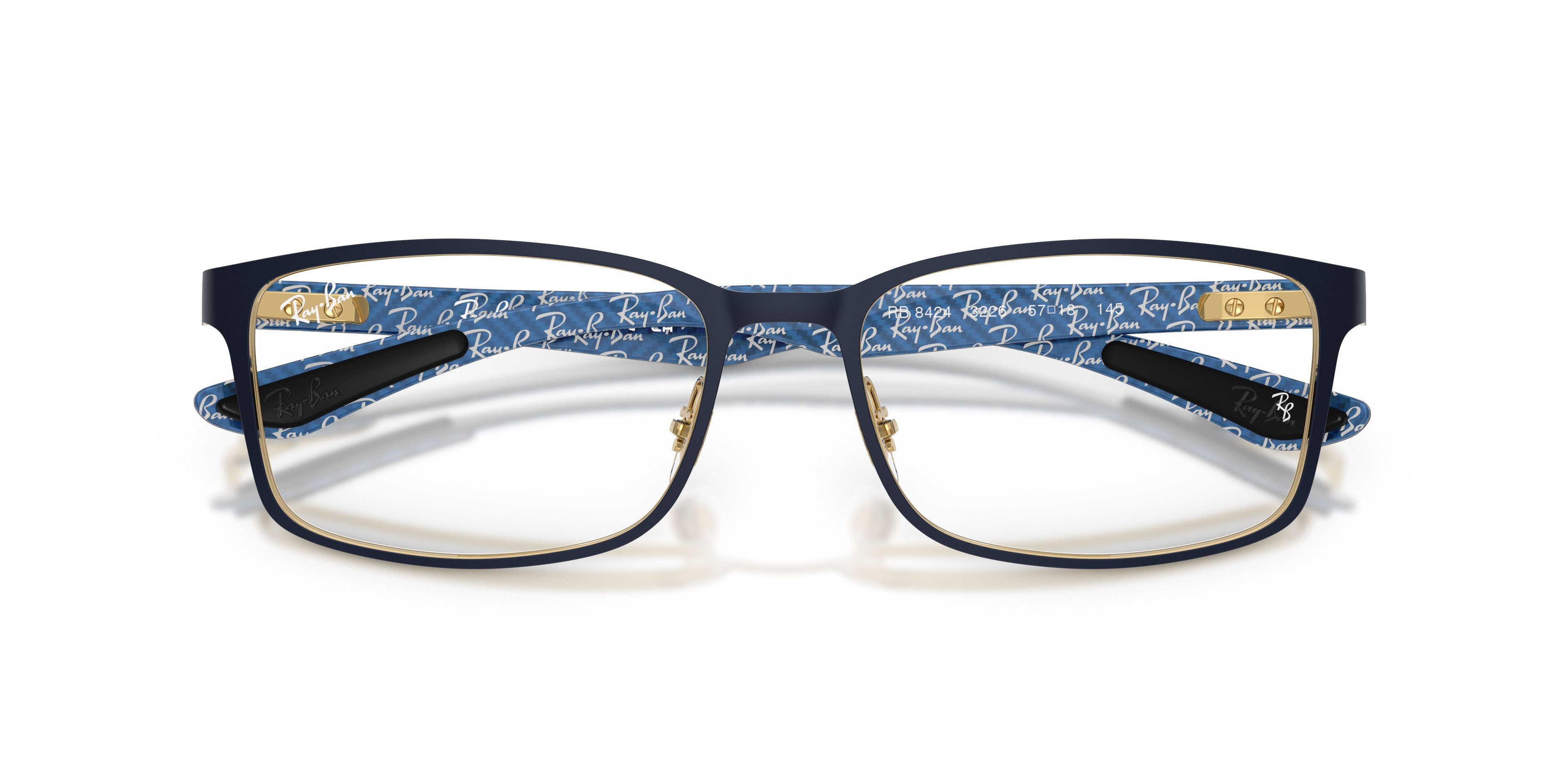Occhiali da vista Ray-Ban RX 8424 (3226) - RB 8424 3226 colore blue & arista gold forma rettangolare lenti trasparente