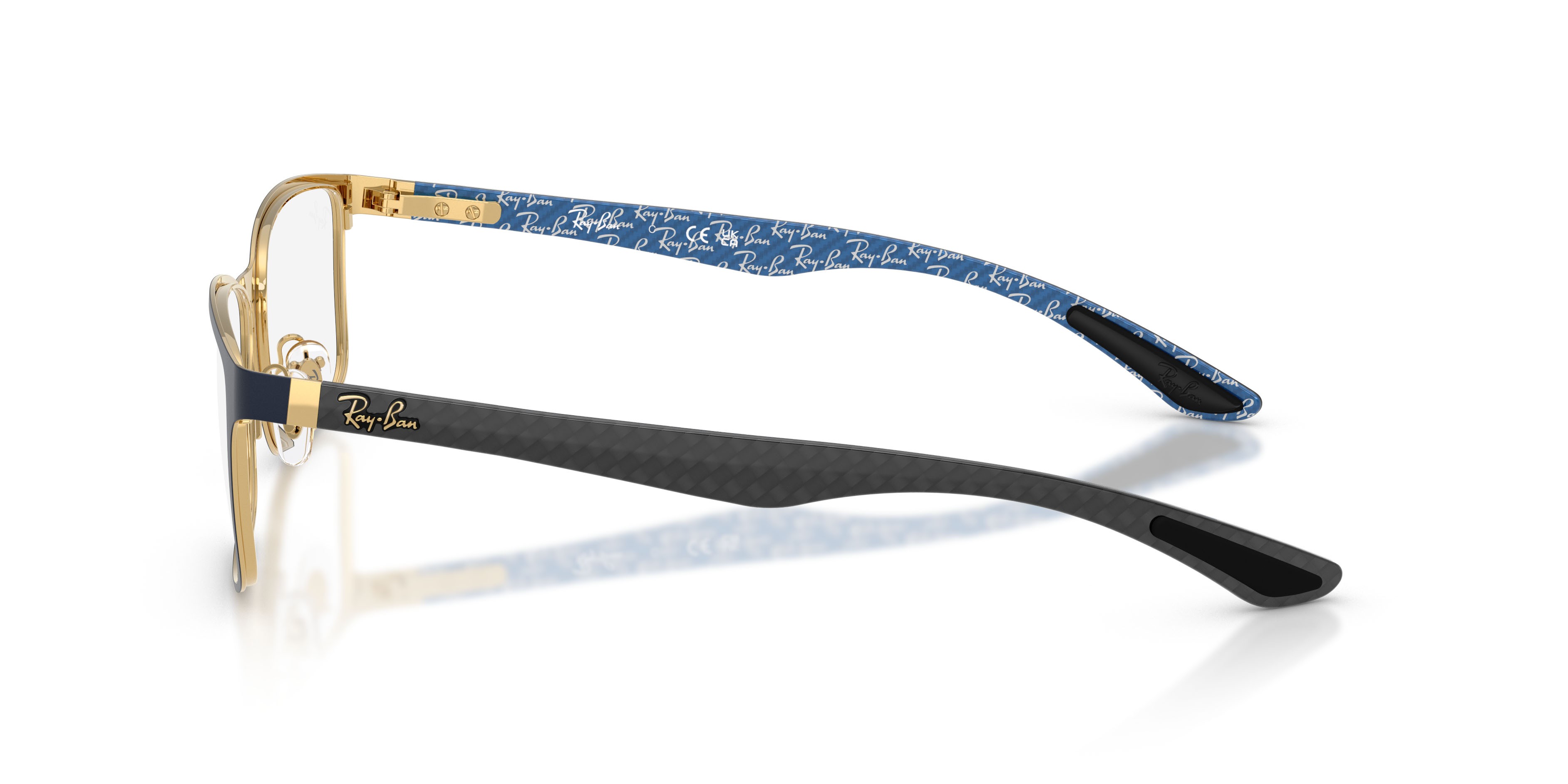 Occhiali da vista Ray-Ban RX 8424 (3226) - RB 8424 3226 colore blue & arista gold forma rettangolare lenti trasparente