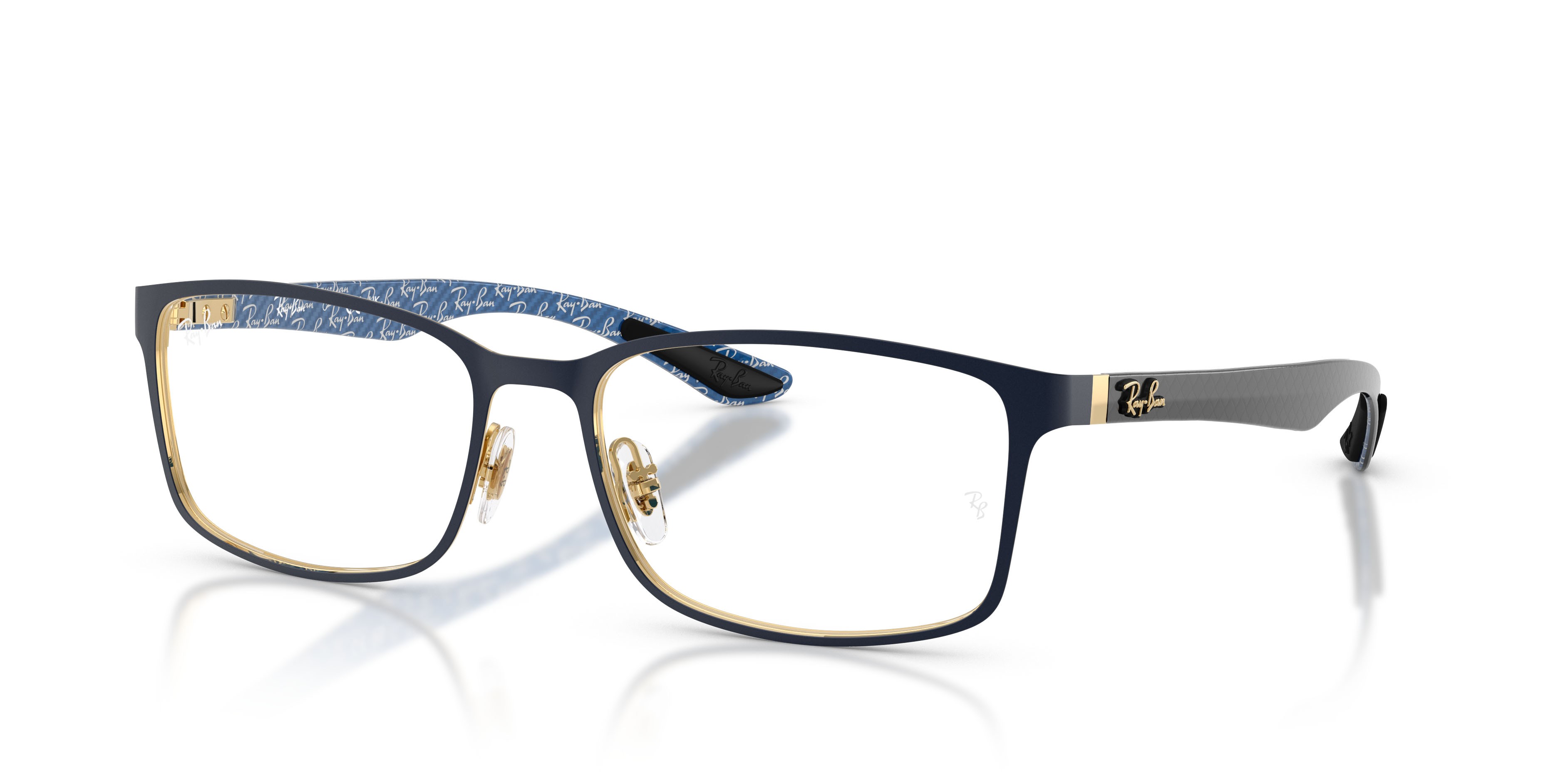 Occhiali da vista Ray-Ban RX 8424 (3226) - RB 8424 3226 colore blue & arista gold forma rettangolare lenti trasparente