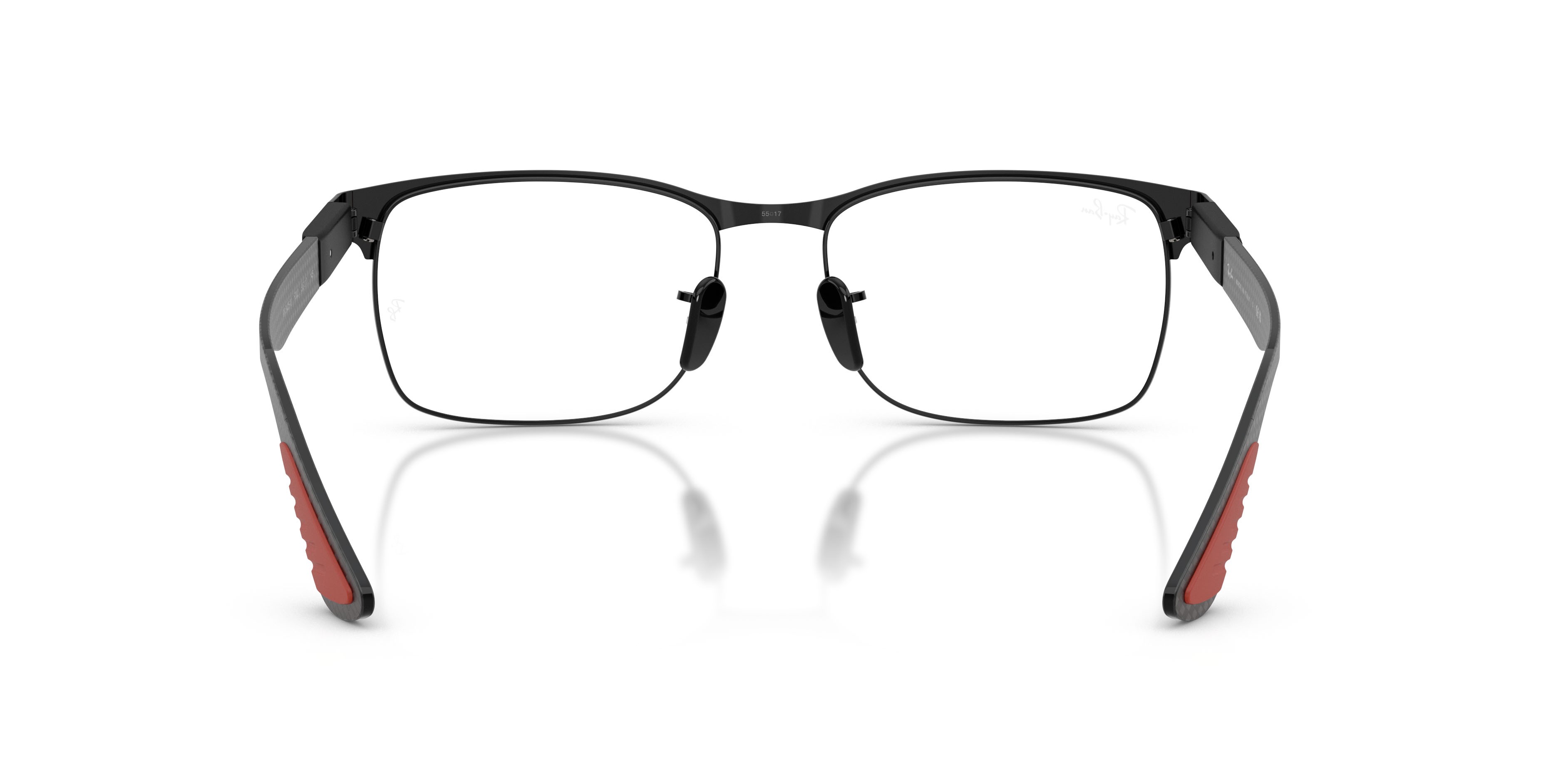 Occhiali da vista Ray-Ban Scuderia Ferrari RX 8425M (F002) - RB 8425M F002 colore nero opaco forma quadrato lenti lente demo