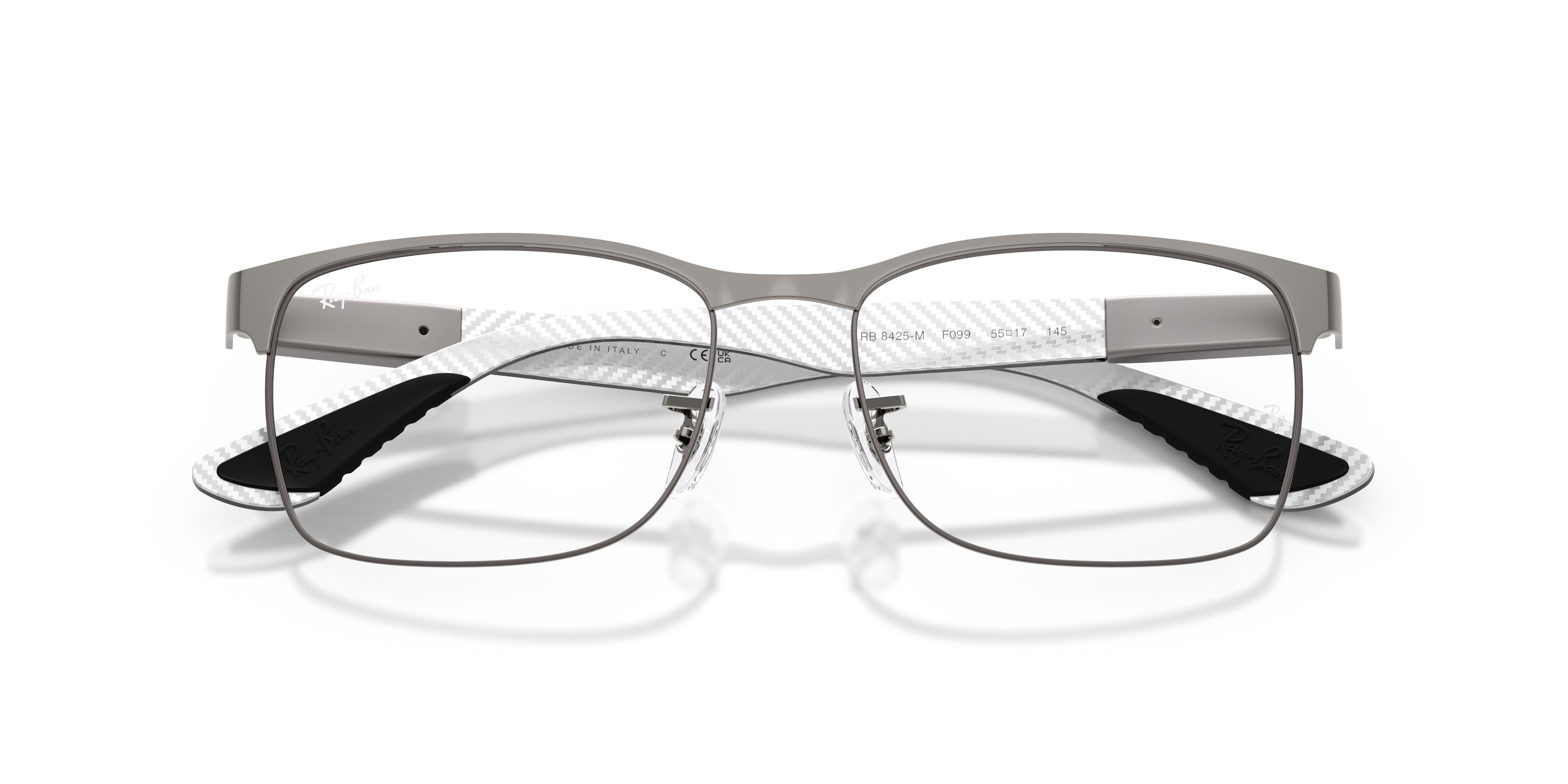 Occhiali da vista Ray-Ban Scuderia Ferrari RX 8425M (F099) - RB 8425M F099 colore grigio opaco/gunmetal forma quadrato lenti lente demo