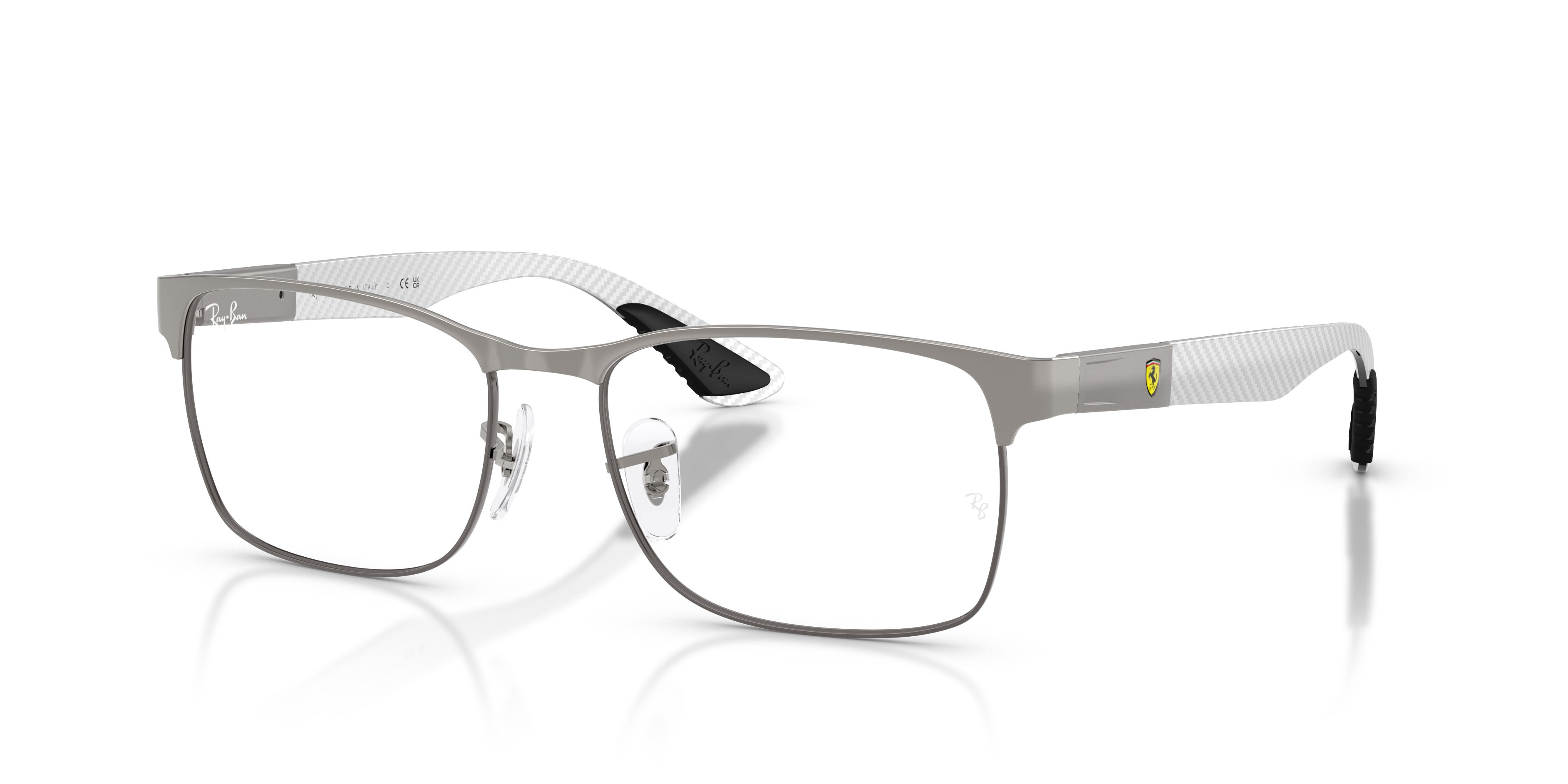Occhiali da vista Ray-Ban Scuderia Ferrari RX 8425M (F099) - RB 8425M F099 colore grigio opaco/gunmetal forma quadrato lenti lente demo