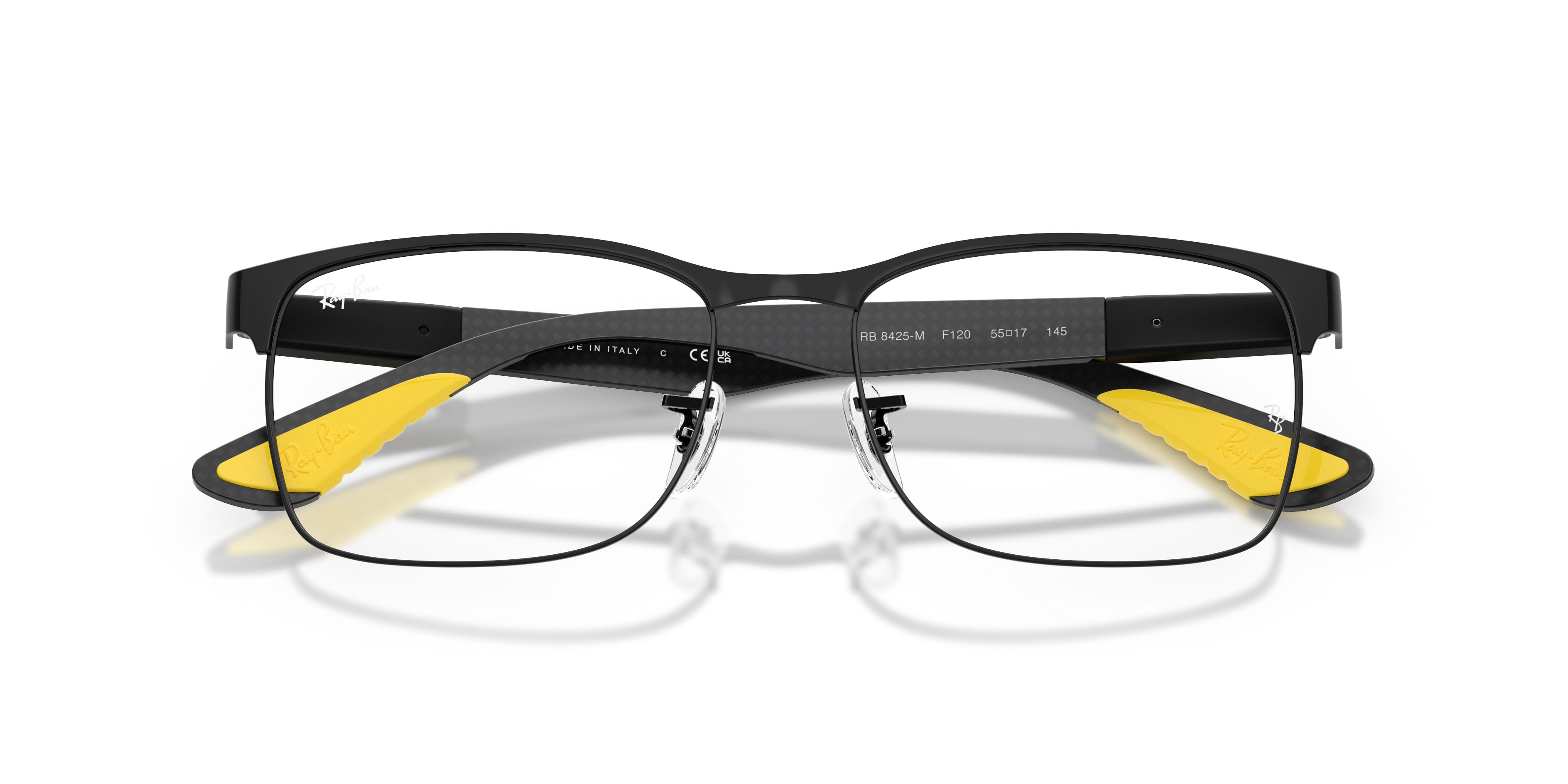 Eyeglasses Ray-Ban Scuderia Ferrari RX 8425M (F120) - RB 8425M F120 color nero shape square lenses lente demo