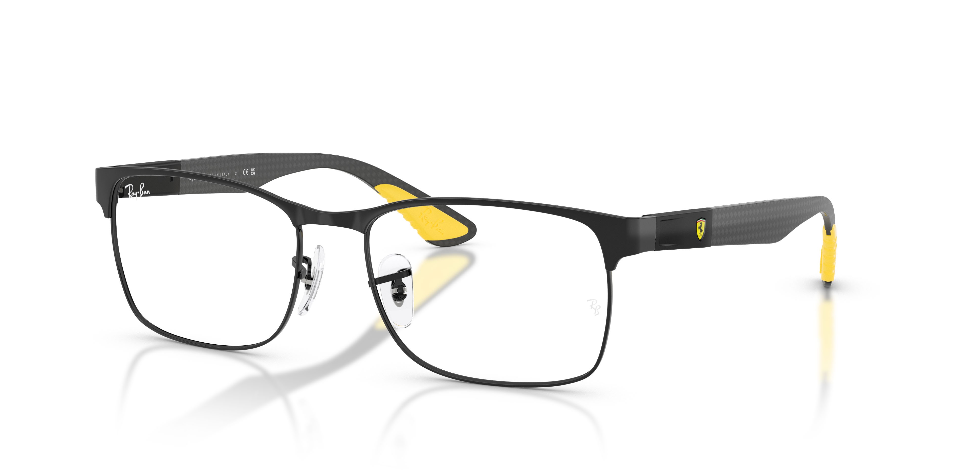 Eyeglasses Ray-Ban Scuderia Ferrari RX 8425M (F120) - RB 8425M F120 color nero shape square lenses lente demo