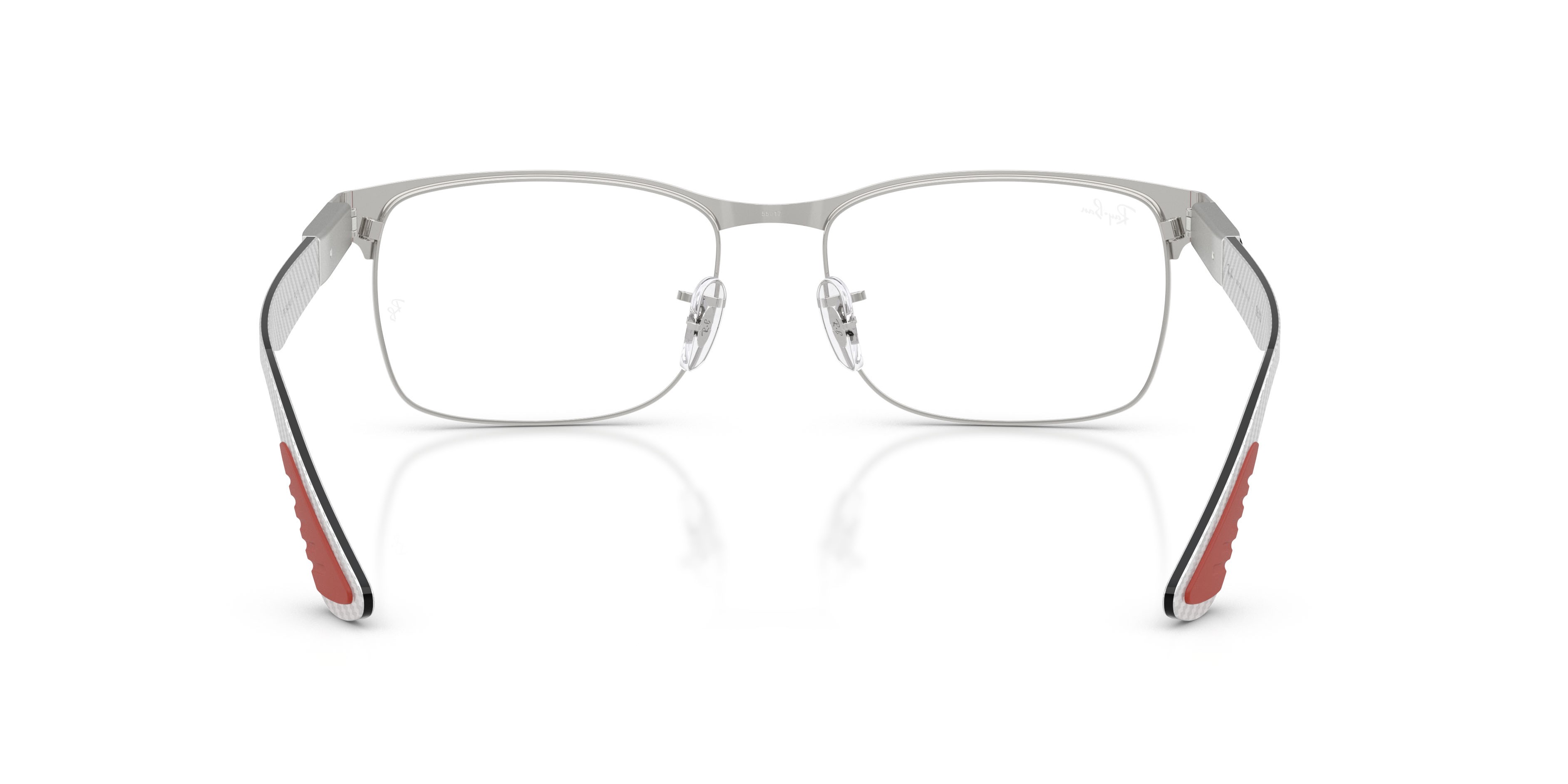 Eyeglasses Ray-Ban Scuderia Ferrari RX 8425M (F131) - RB 8425M F131 color argento shape square lenses lente demo
