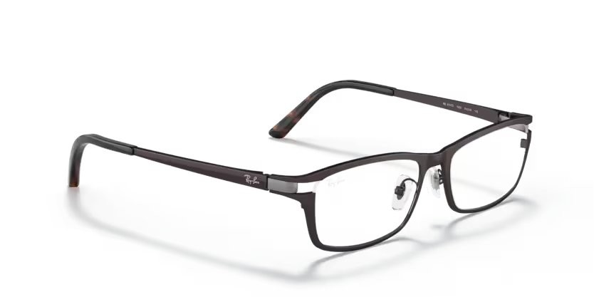 Occhiali da vista Ray-Ban RX 8727D (1020) - RB 8727D 1020 colore marrone scuro forma rettangolare lenti lente demo