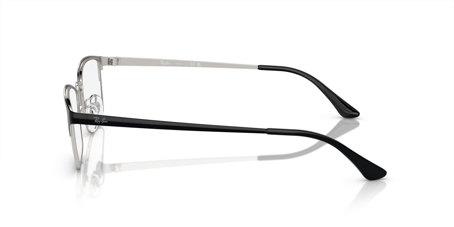 Occhiali da vista Ray-Ban RX 8772D (1235) - RB 8772D 1235 colore nero su argento forma quadrato lenti trasparente