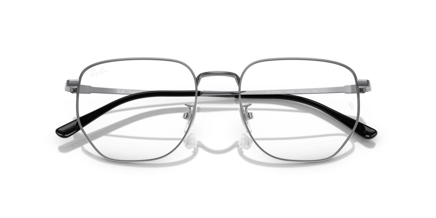 Eyeglasses Ray-Ban RX 8776D (1000) - RB 8776D 1000 color gunmetal shape irregular lenses trasparente