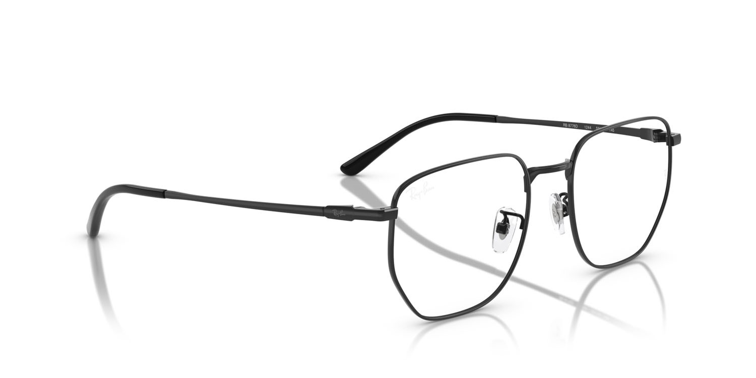Eyeglasses Ray-Ban RX 8776D (1244) - RB 8776D 1244 color nero shape irregular lenses trasparente