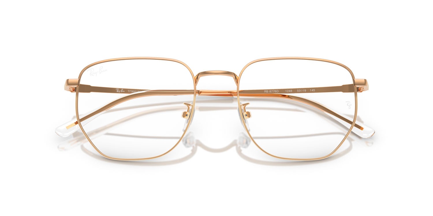 Occhiali da vista Ray-Ban RX 8776D (1248) - RB 8776D 1248 colore rosegold forma irregolare lenti trasparente