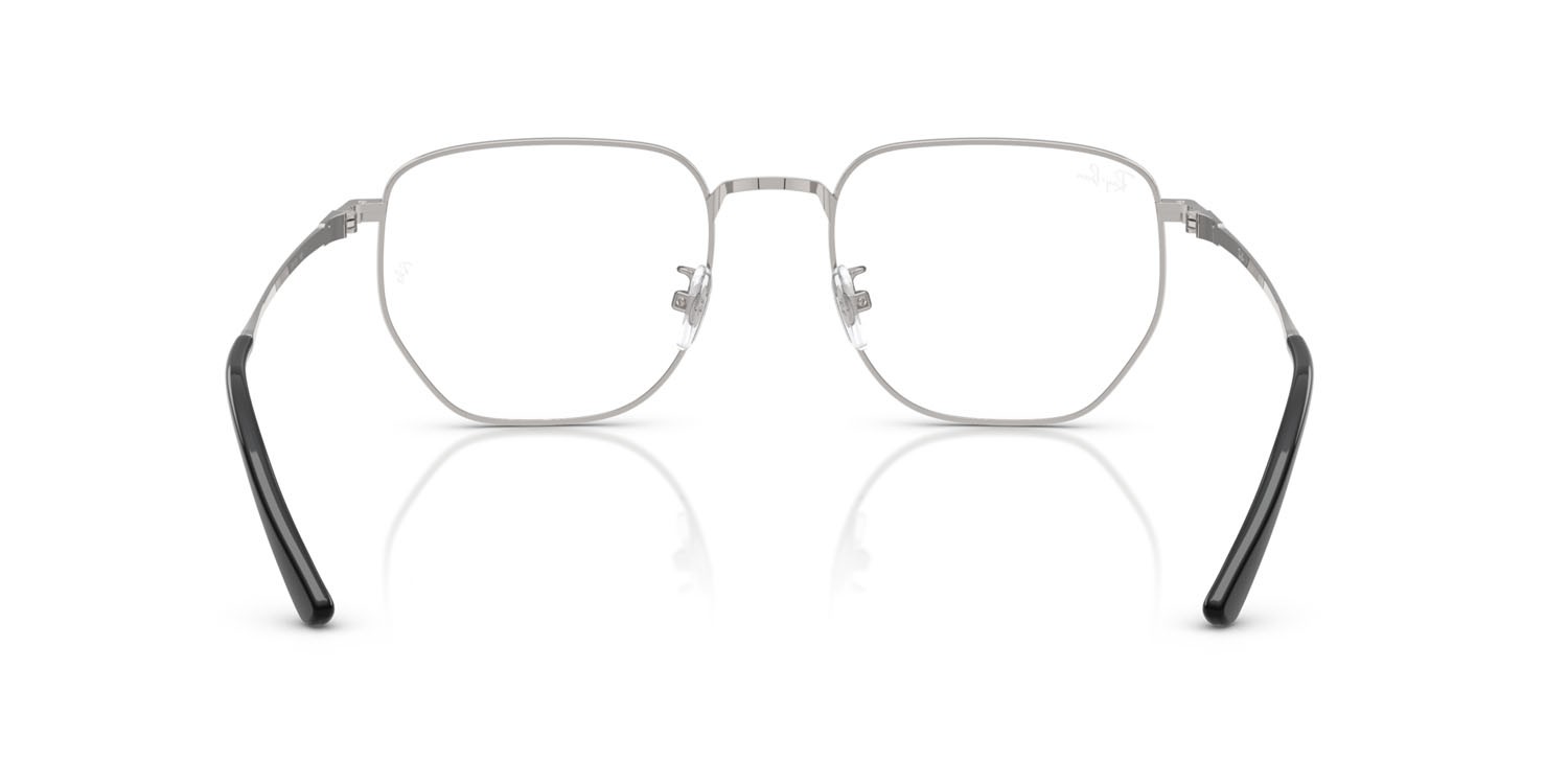 Eyeglasses Ray-Ban RX 8776D (1249) - RB 8776D 1249 color nero su argento shape irregular lenses trasparente