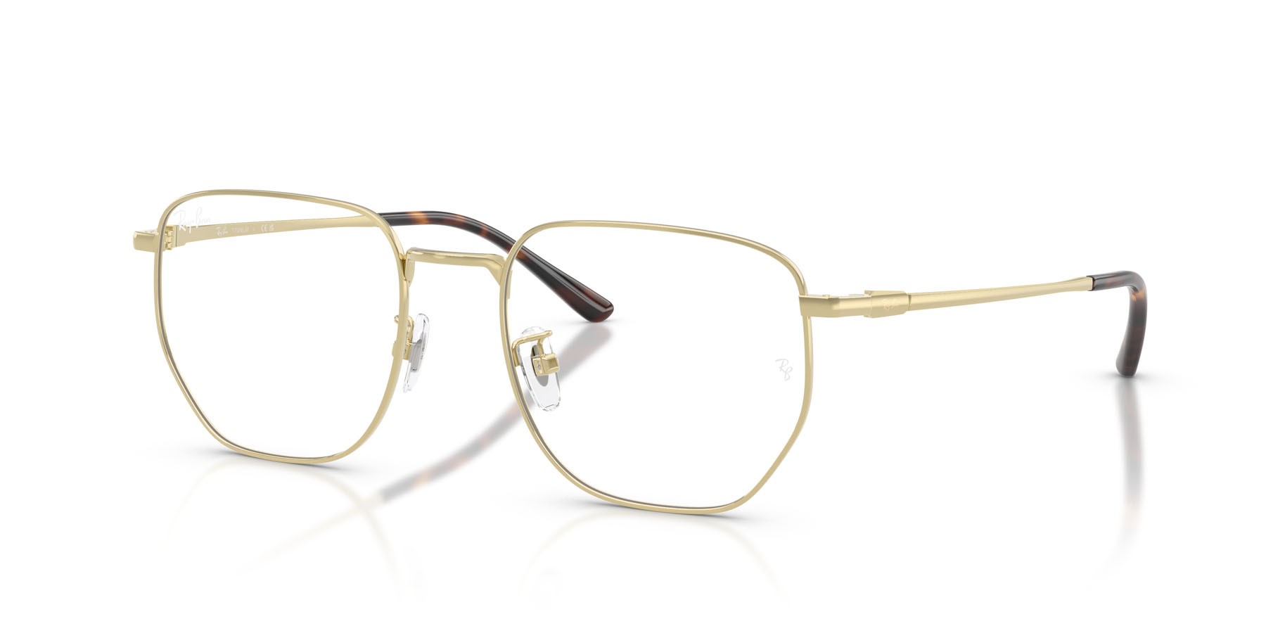 Occhiali da vista Ray-Ban RX 8776D (1251) - RB 8776D 1251 colore oro pallido forma irregolare lenti trasparente