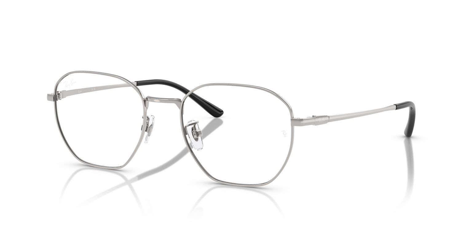 Occhiali da vista Ray-Ban RX 8777D (1002) - RB 8777D 1002 colore argento forma irregolare lenti trasparente