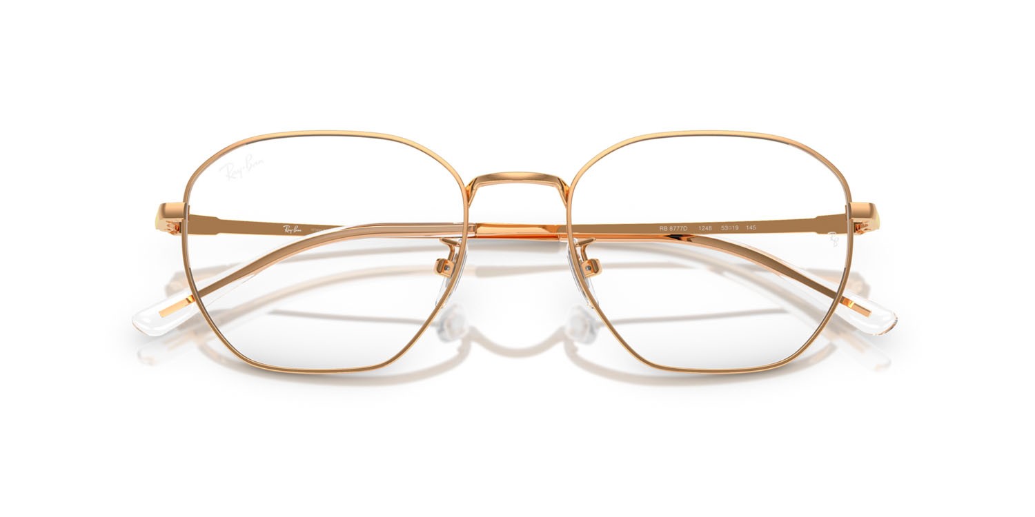 Occhiali da vista Ray-Ban RX 8777D (1248) - RB 8777D 1248 colore rosegold forma irregolare lenti trasparente