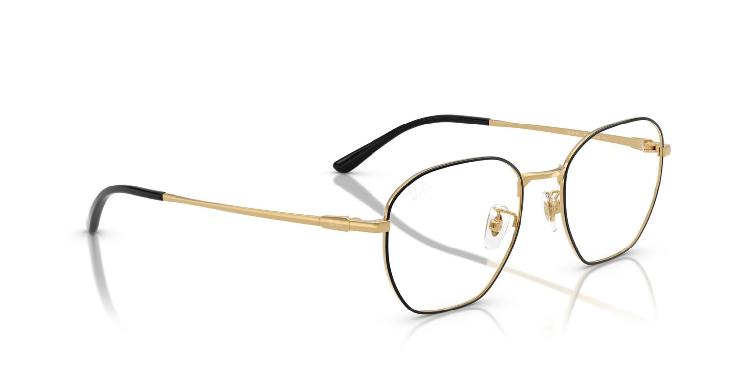 Occhiali da vista Ray-Ban RX 8777D (1250) - RB 8777D 1250 colore nero su oro forma irregolare lenti trasparente