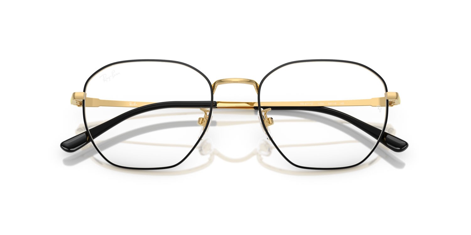 Occhiali da vista Ray-Ban RX 8777D (1250) - RB 8777D 1250 colore nero su oro forma irregolare lenti trasparente