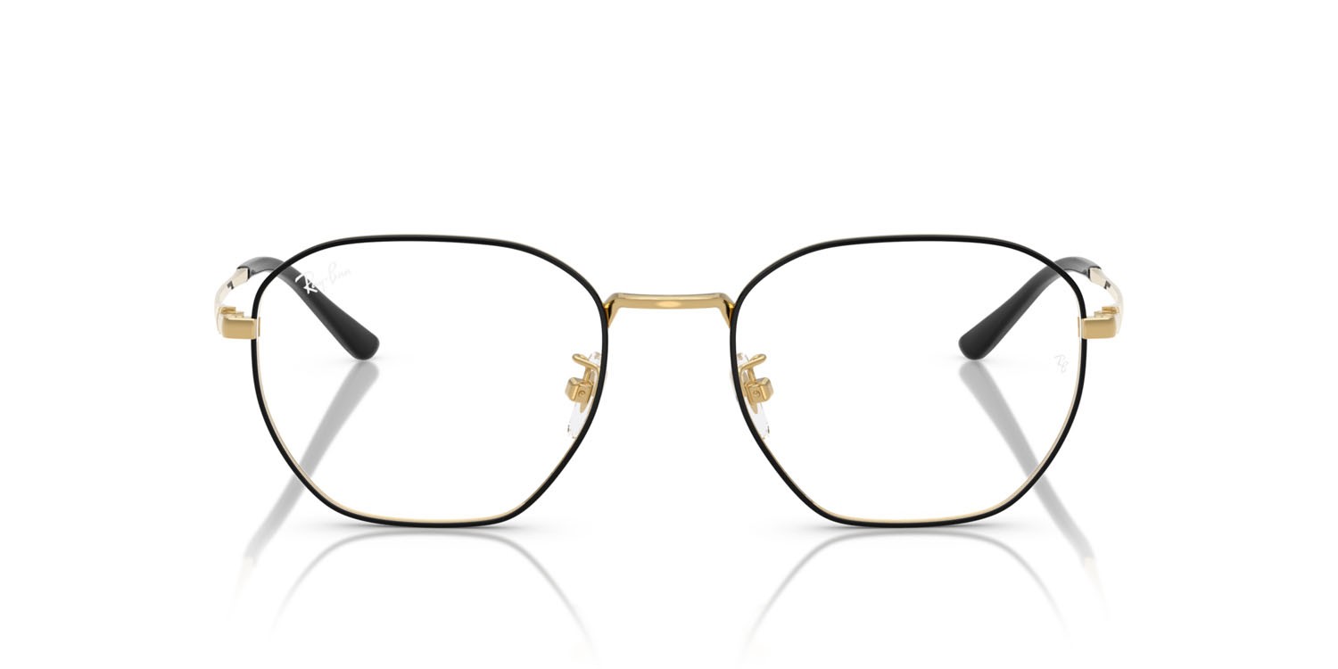 Occhiali da vista Ray-Ban RX 8777D (1250) - RB 8777D 1250 colore nero su oro forma irregolare lenti trasparente