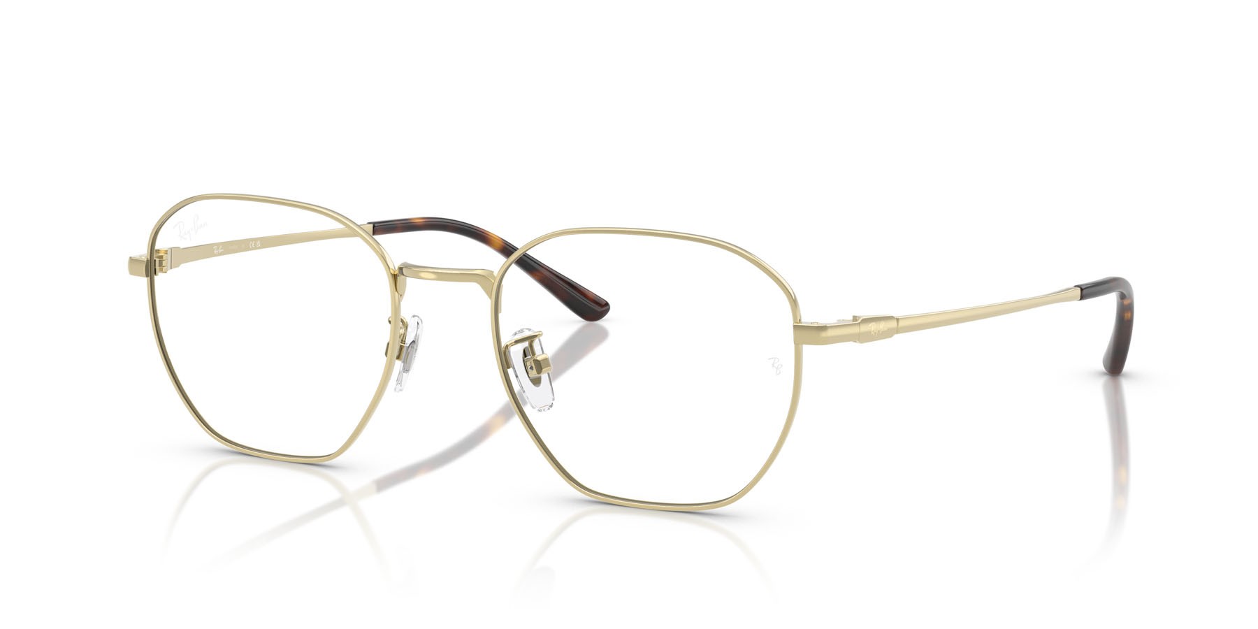 Occhiali da vista Ray-Ban RX 8777D (1251) - RB 8777D 1251 colore oro pallido forma irregolare lenti trasparente