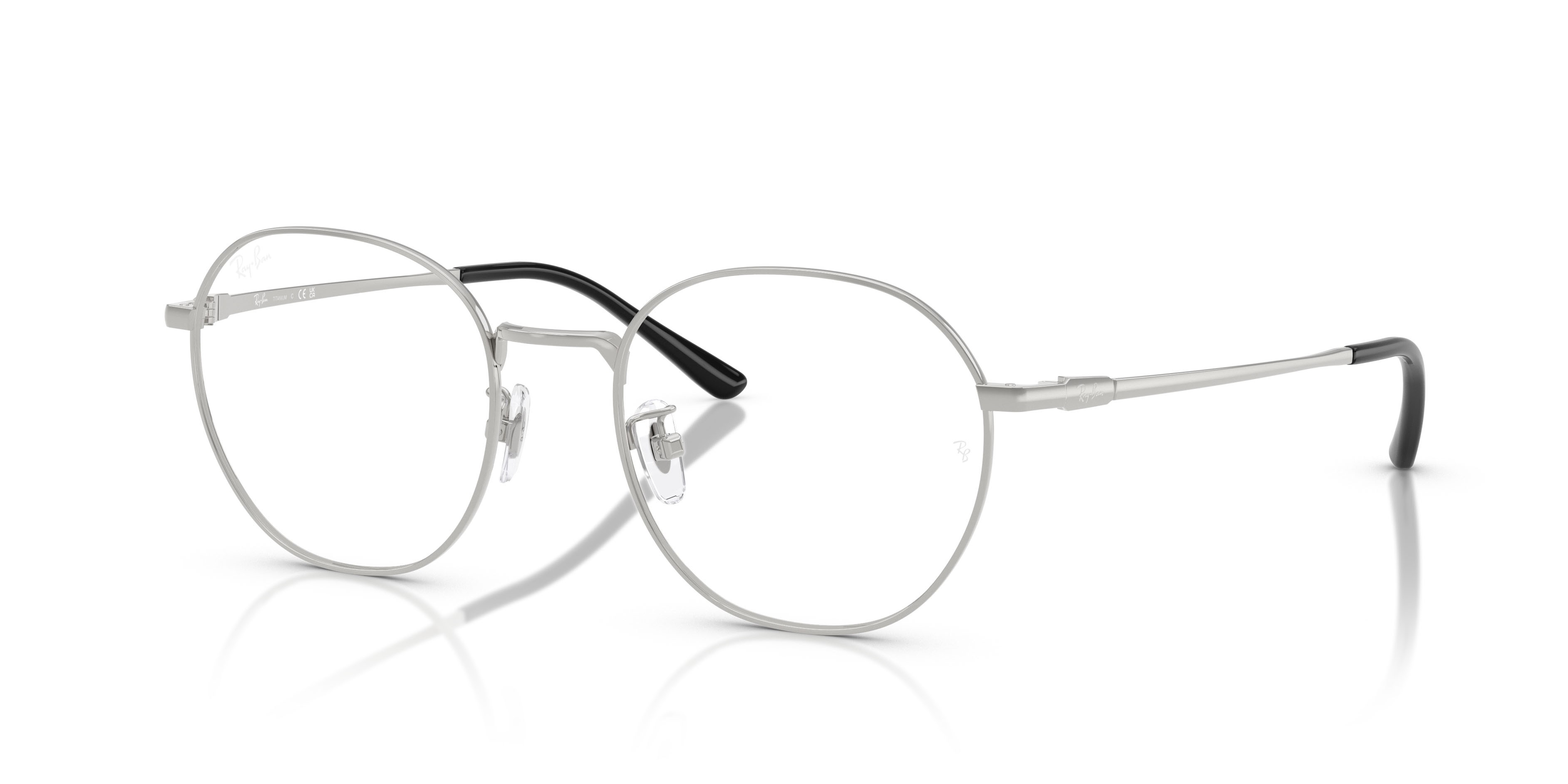 Occhiali da vista Ray-Ban RX 8778D (1002) - RB 8778D 1002 colore argento forma quadrato lenti trasparente