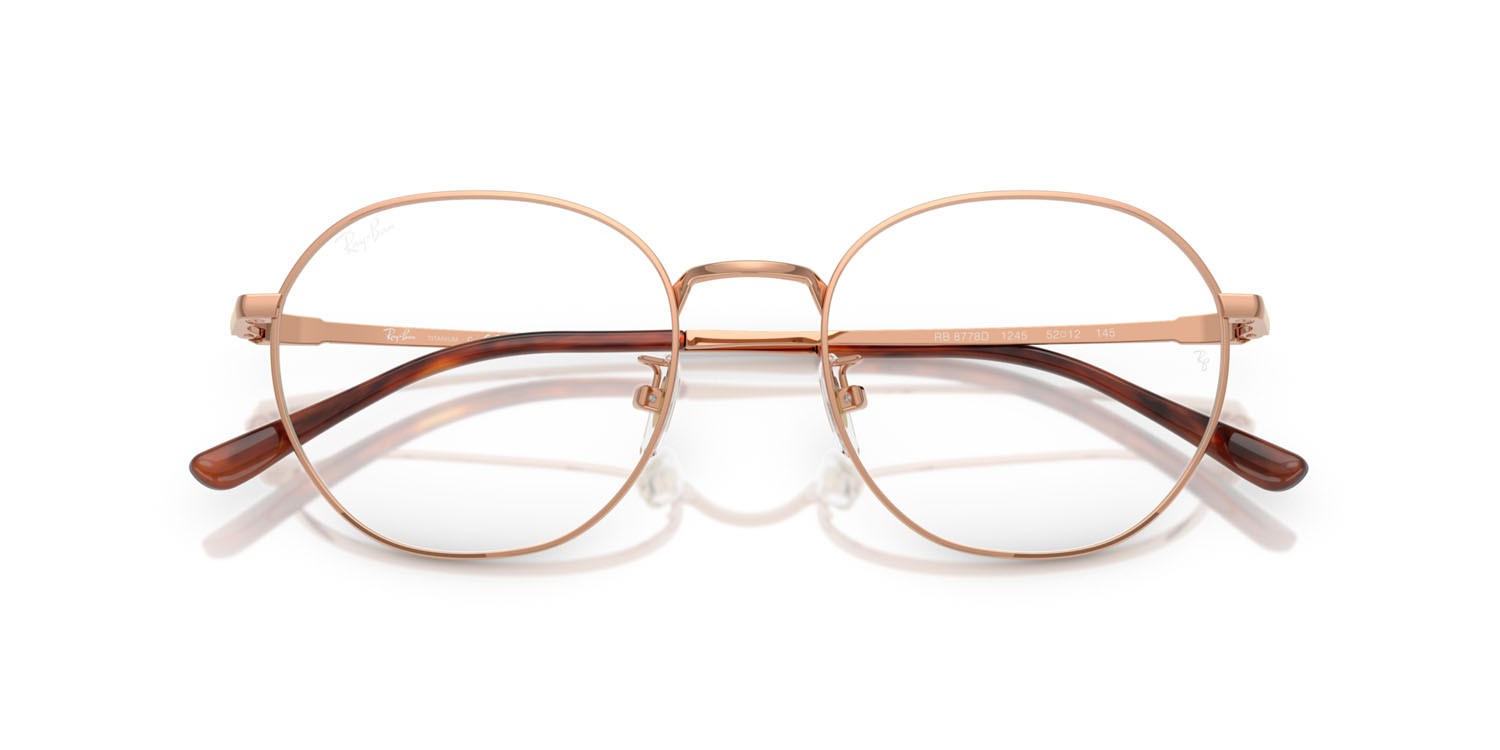 Occhiali da vista Ray-Ban RX 8778D (1245) - RB 8778D 1245 colore rame forma quadrato lenti trasparente