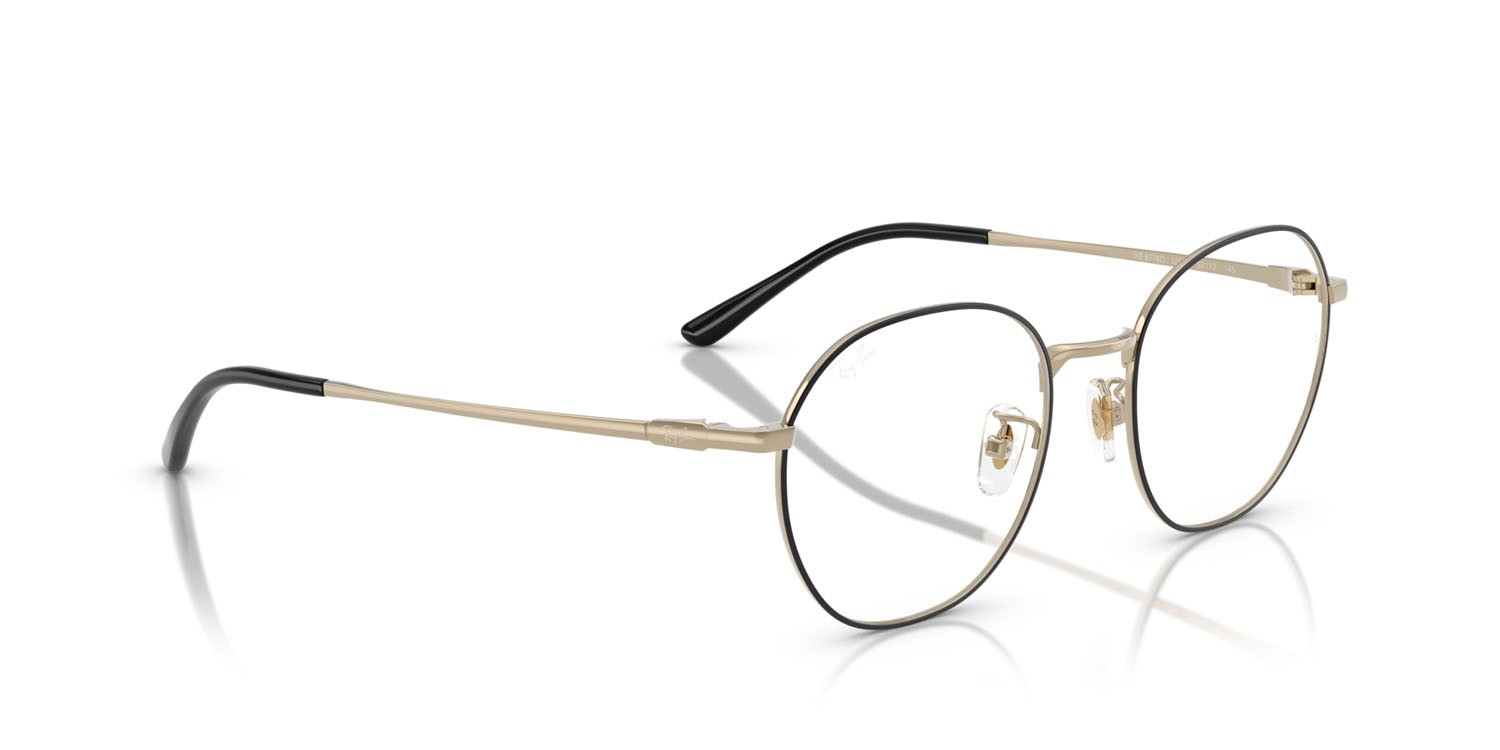 Occhiali da vista Ray-Ban RX 8778D (1250) - RB 8778D 1250 colore nero su oro forma quadrato lenti trasparente
