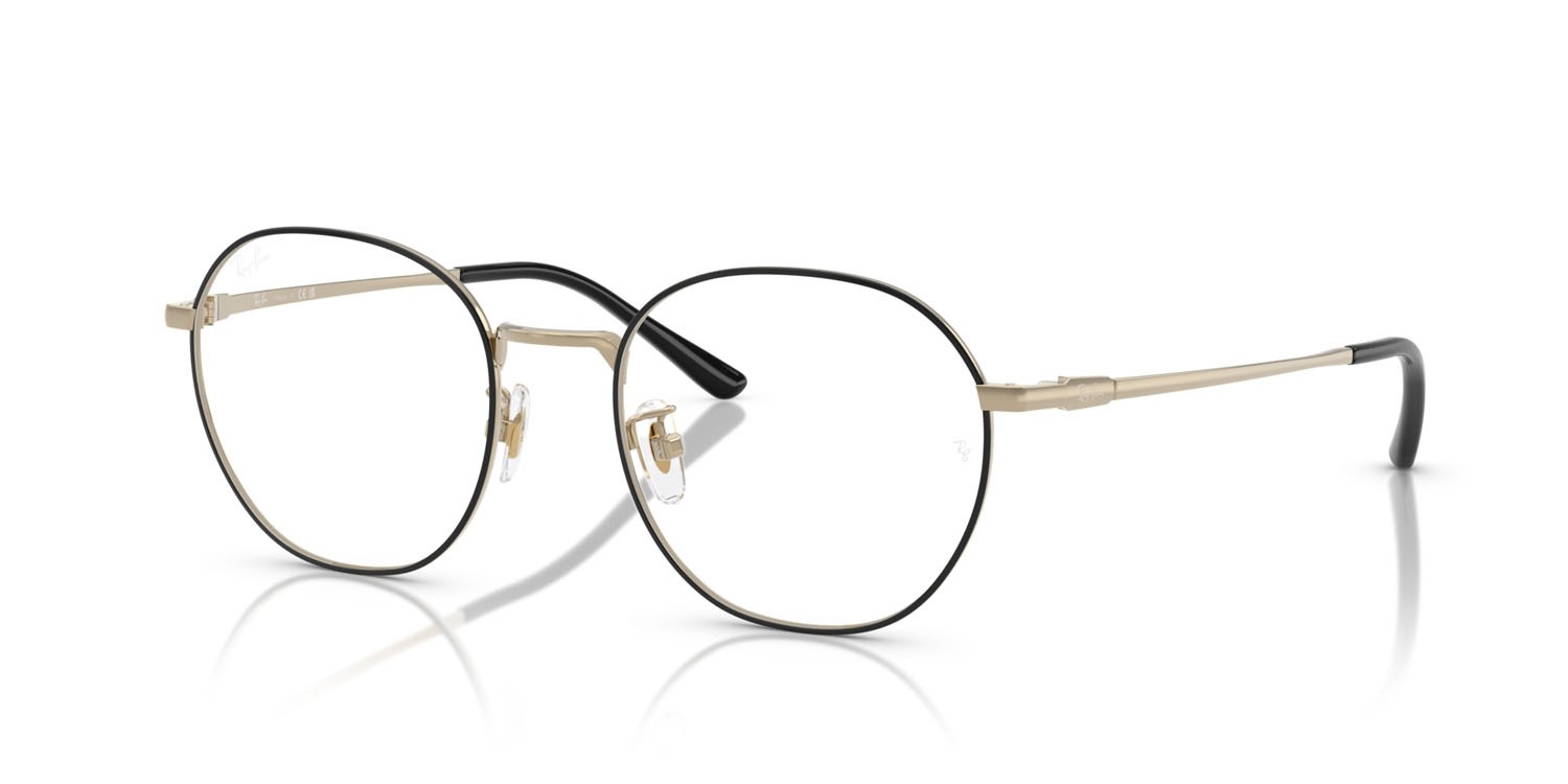 Occhiali da vista Ray-Ban RX 8778D (1250) - RB 8778D 1250 colore nero su oro forma quadrato lenti trasparente