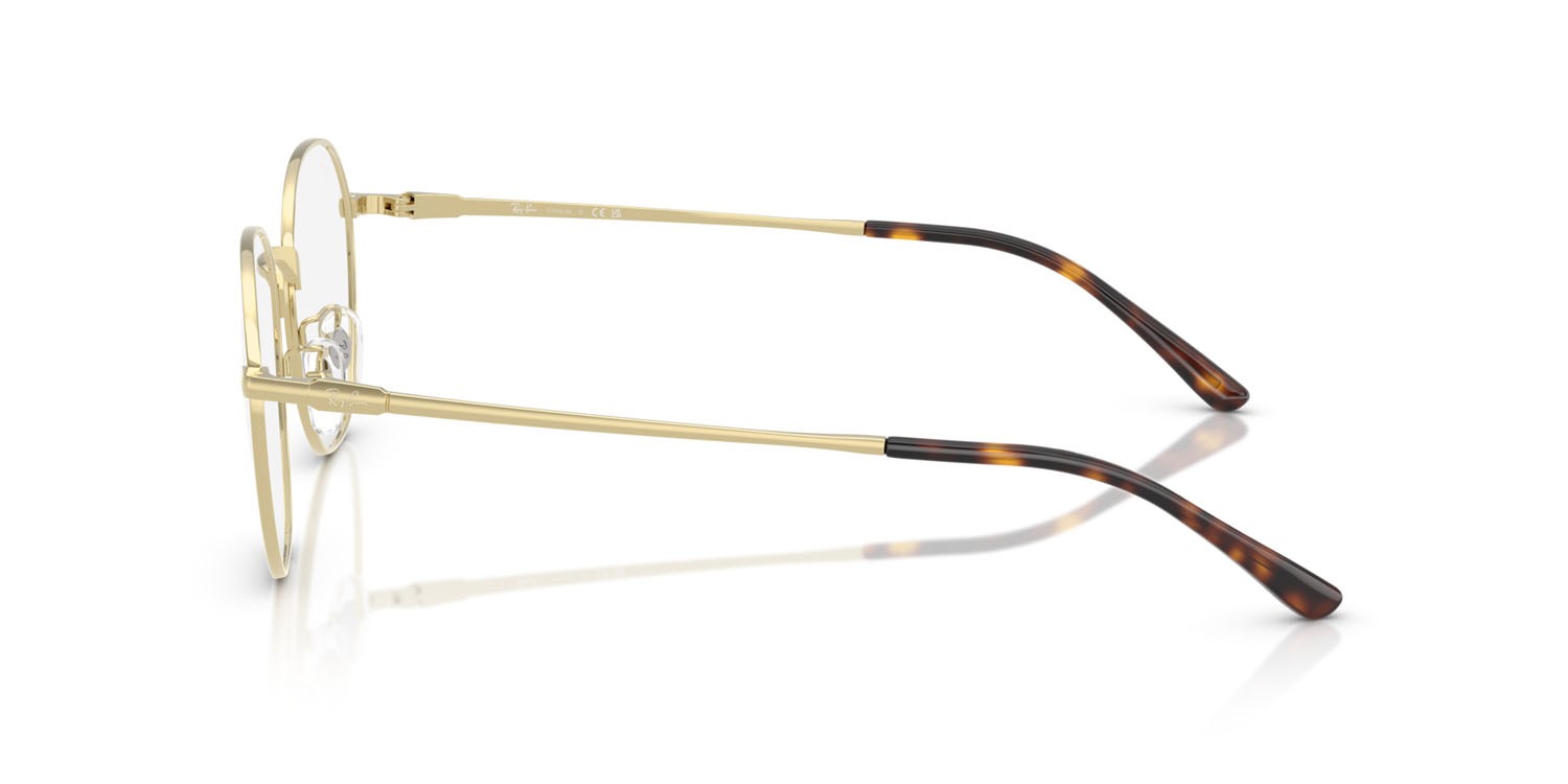 Eyeglasses Ray-Ban RX 8778D (1251) - RB 8778D 1251 color oro pallido shape square lenses trasparente