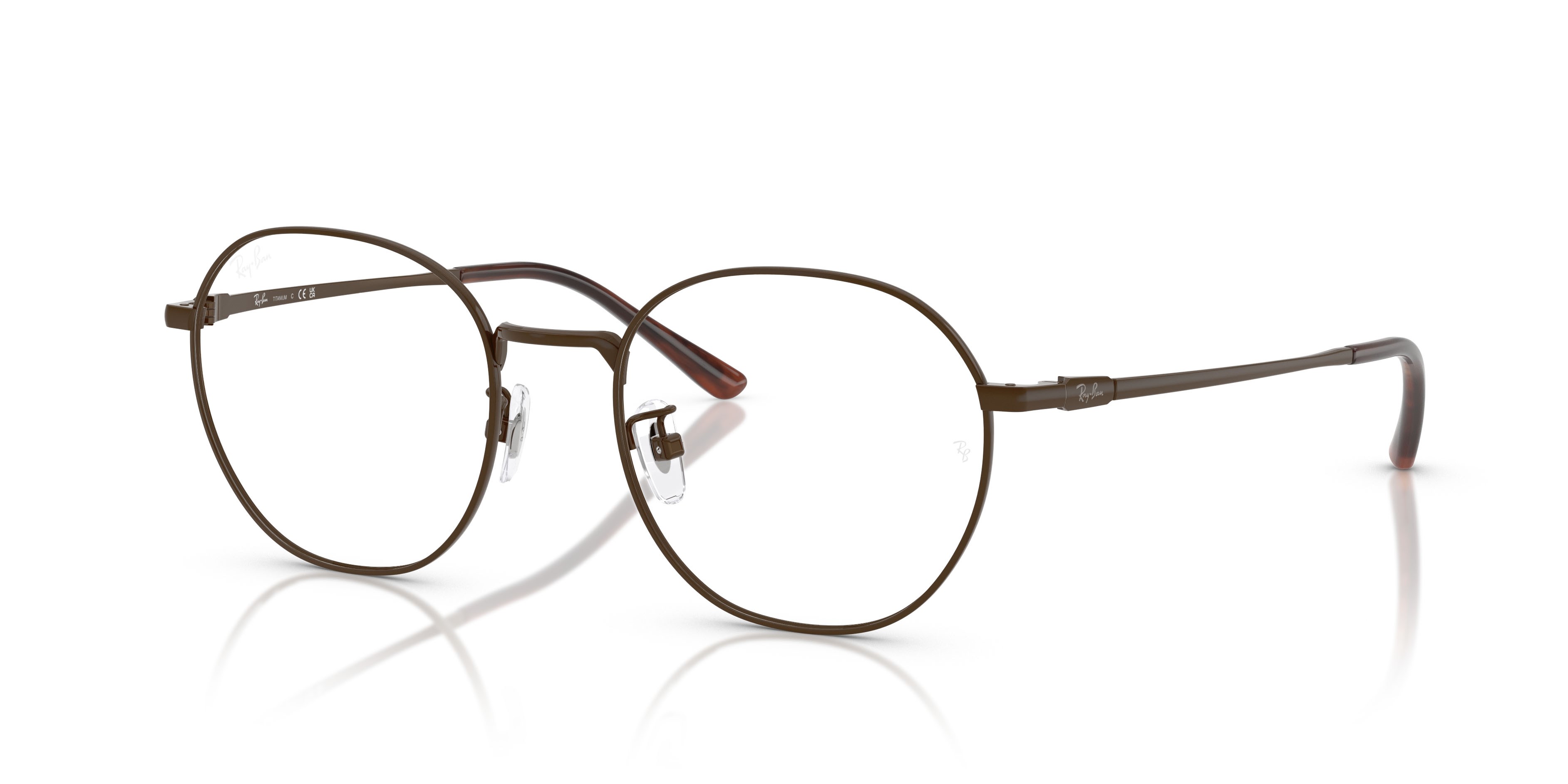 Occhiali da vista Ray-Ban RX 8778D (1254) - RB 8778D 1254 colore marrone forma quadrato lenti trasparente