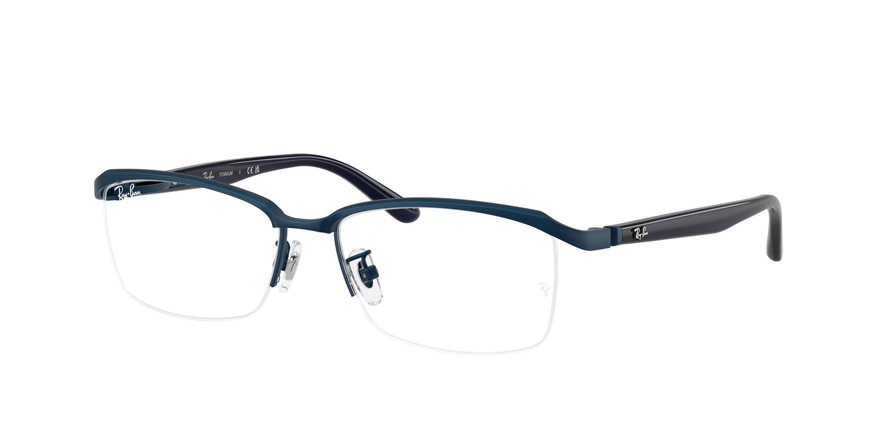 Occhiali da vista Ray-Ban RX 8779D (1242) - RB 8779D 1242 colore blu opaco forma quadrato lenti trasparente