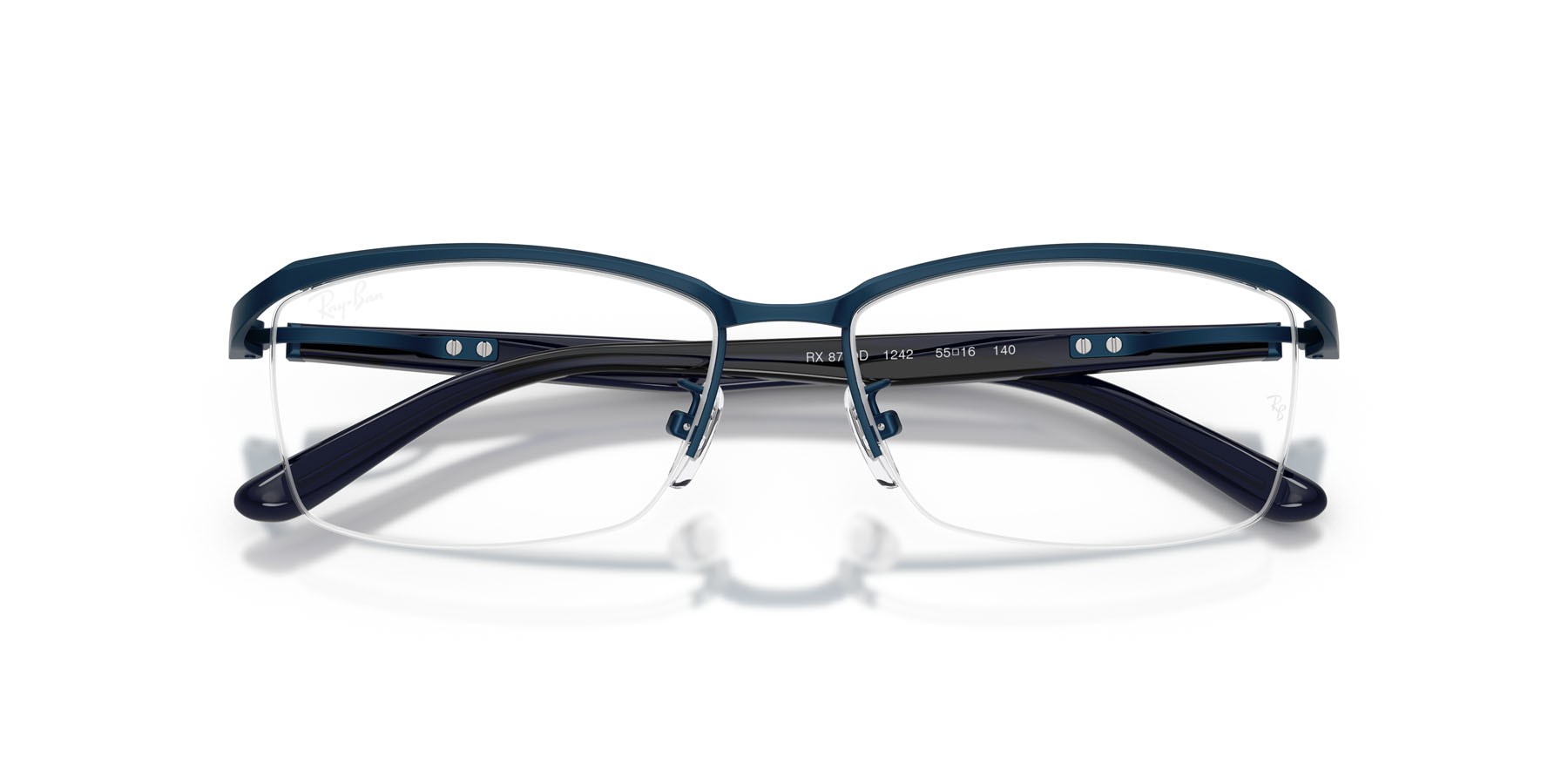 Occhiali da vista Ray-Ban RX 8779D (1242) - RB 8779D 1242 colore blu opaco forma quadrato lenti trasparente