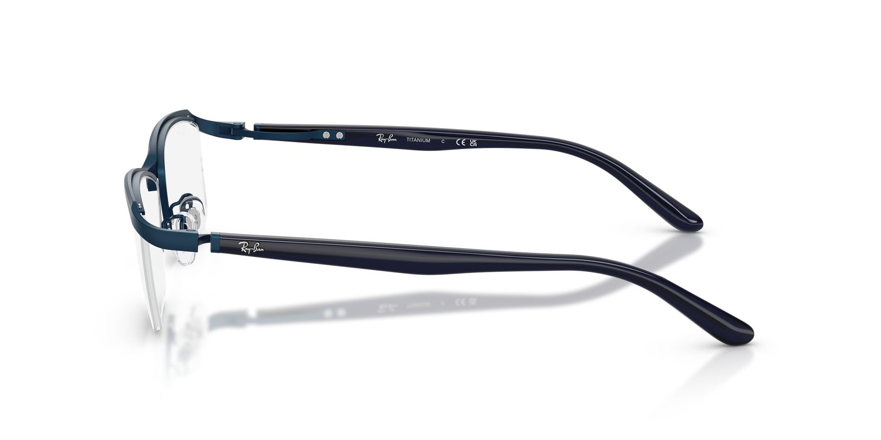 Occhiali da vista Ray-Ban RX 8779D (1242) - RB 8779D 1242 colore blu opaco forma quadrato lenti trasparente