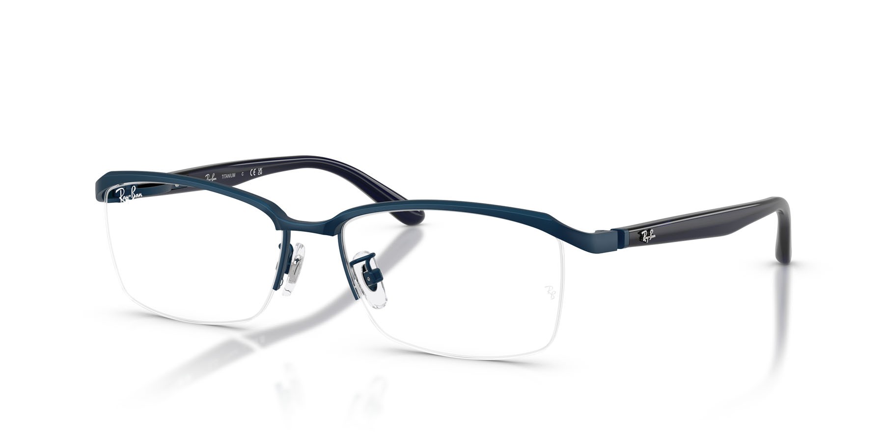 Occhiali da vista Ray-Ban RX 8779D (1242) - RB 8779D 1242 colore blu opaco forma quadrato lenti trasparente