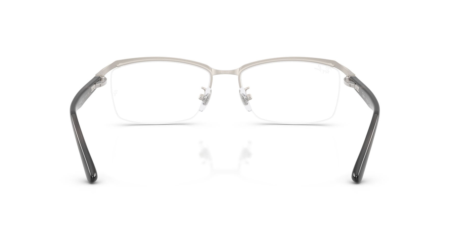 Eyeglasses Ray-Ban RX 8779D (1253) - RB 8779D 1253 color argento spazzolato shape square lenses trasparente