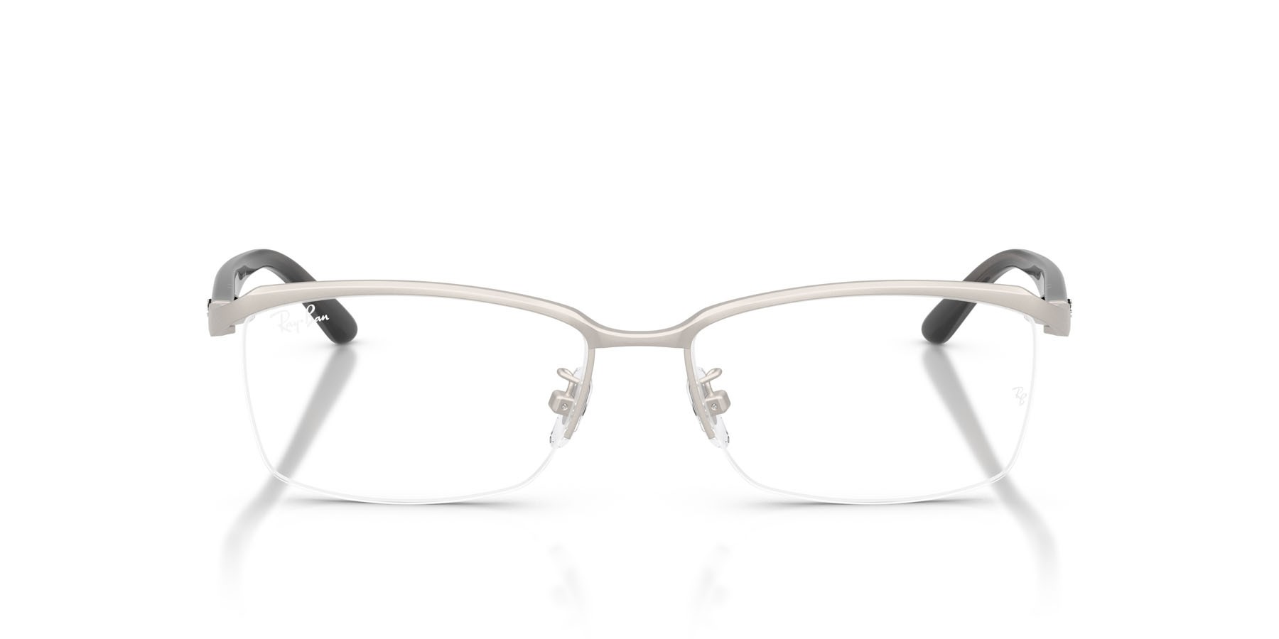 Eyeglasses Ray-Ban RX 8779D (1253) - RB 8779D 1253 color argento spazzolato shape square lenses trasparente