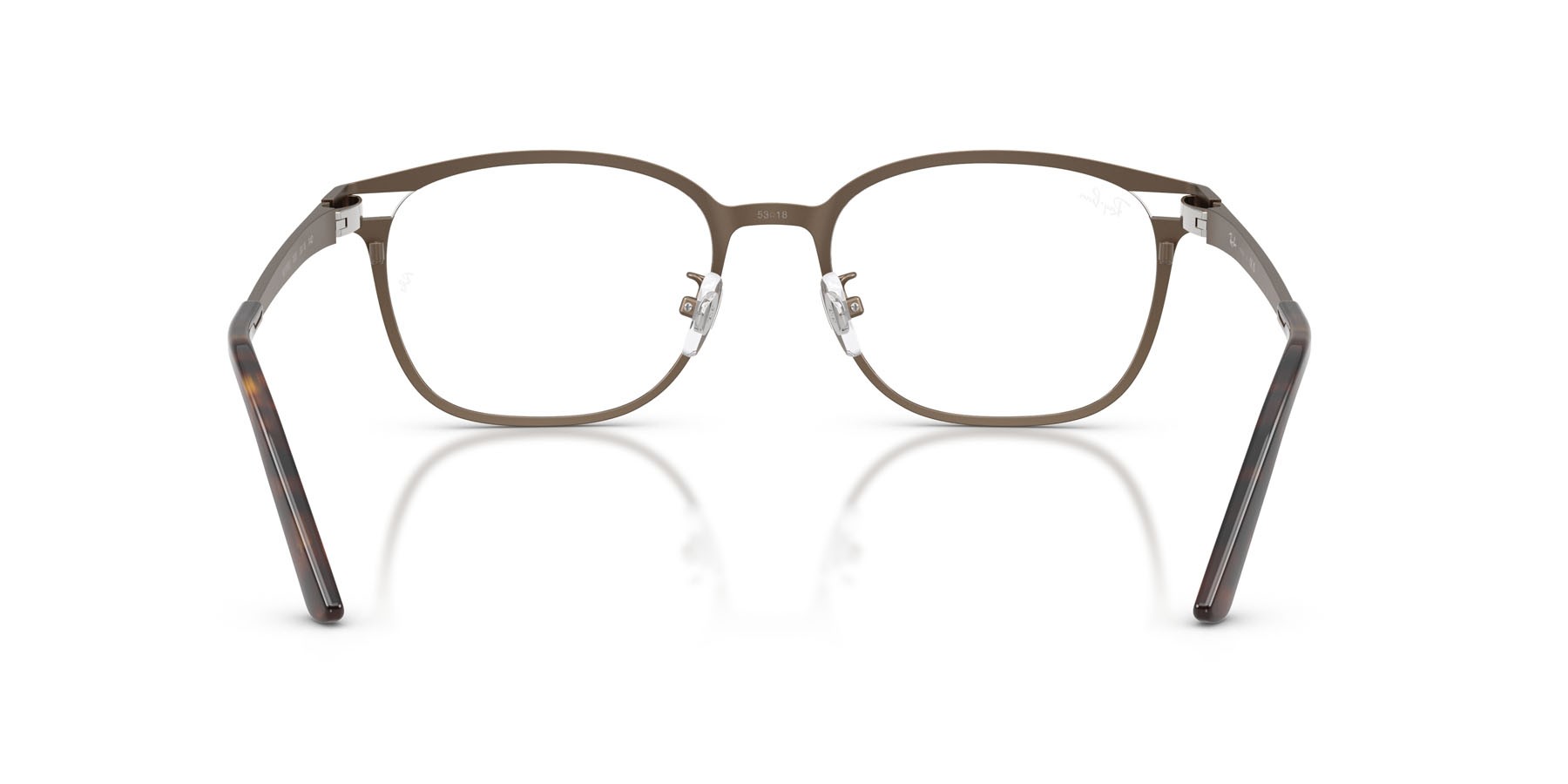 Eyeglasses Ray-Ban RX 8780D (1020) - RB 8780D 1020 color marrone scuro shape square lenses trasparente
