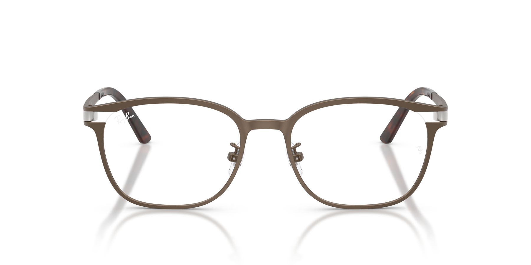 Eyeglasses Ray-Ban RX 8780D (1020) - RB 8780D 1020 color marrone scuro shape square lenses trasparente