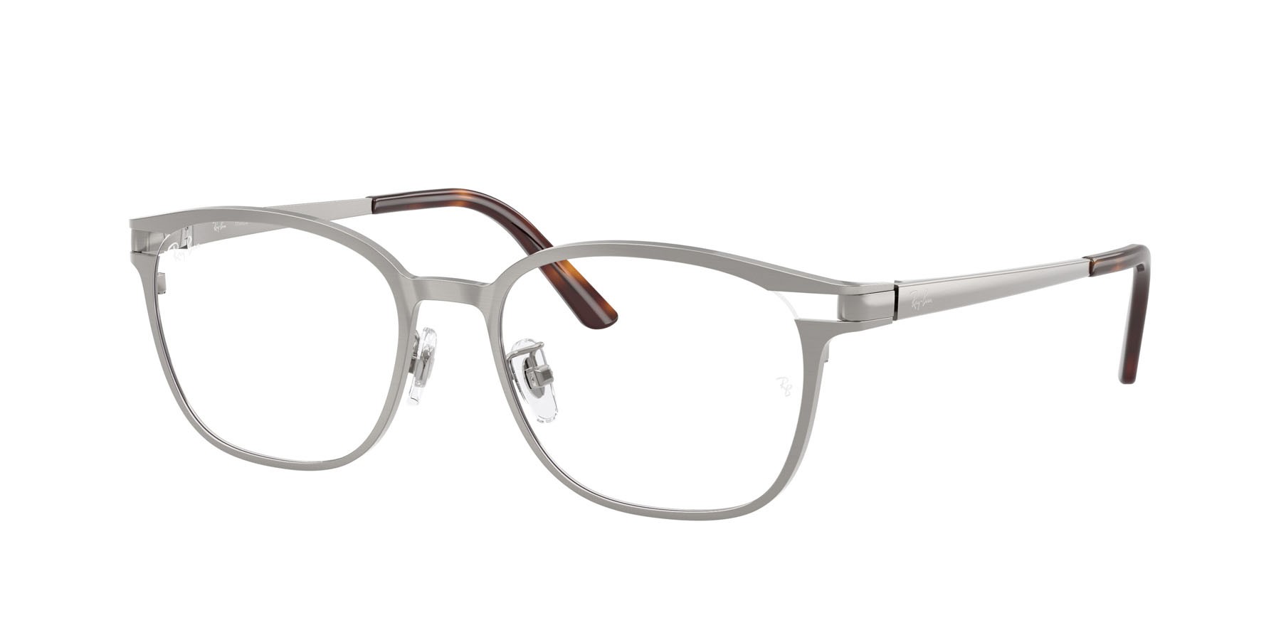 Eyeglasses Ray-Ban RX 8780D (1047) - RB 8780D 1047 color gunmetal spazzolato shape square lenses trasparente
