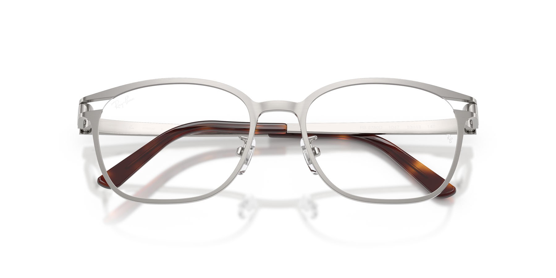 Eyeglasses Ray-Ban RX 8780D (1047) - RB 8780D 1047 color gunmetal spazzolato shape square lenses trasparente