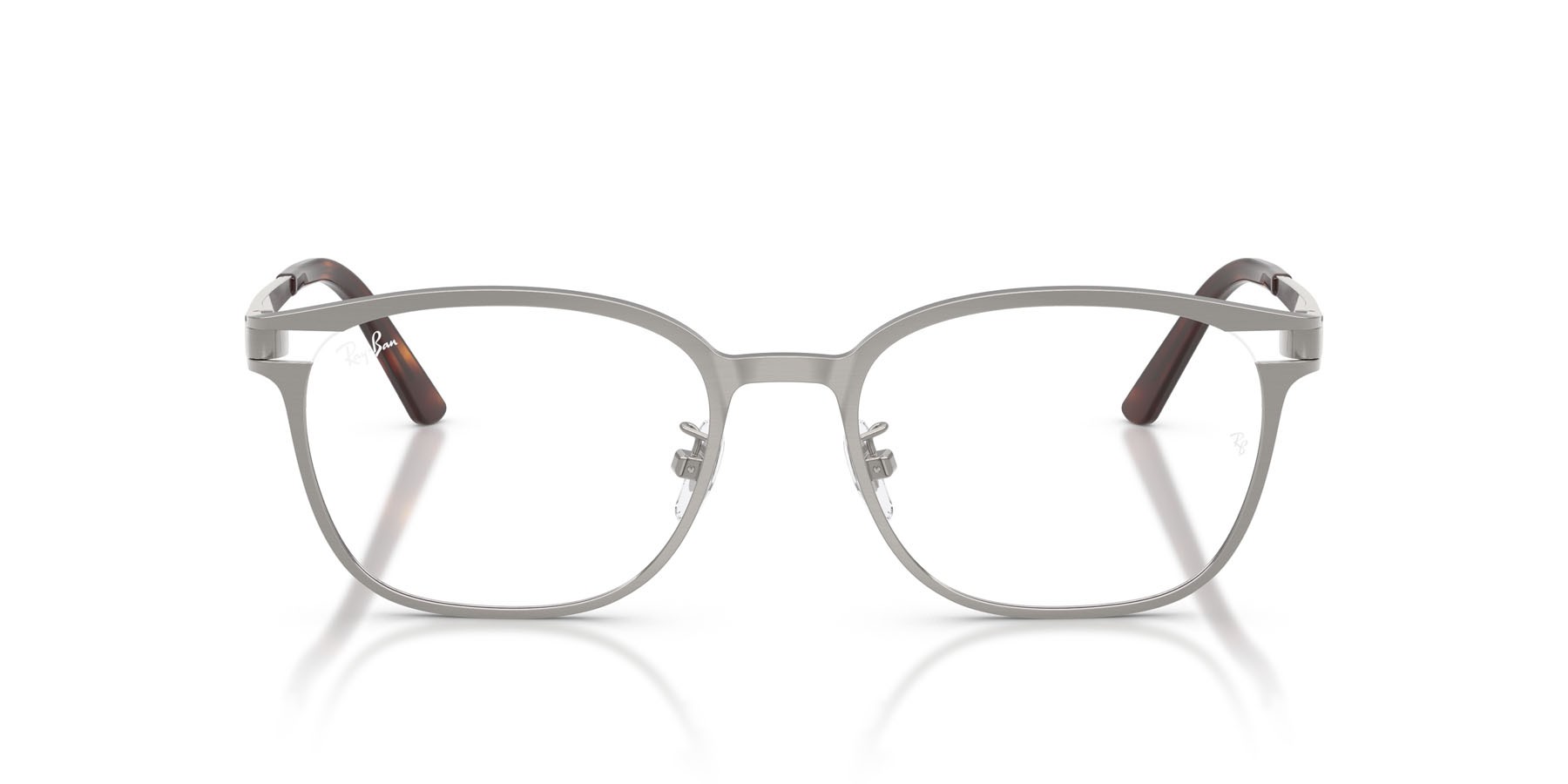 Eyeglasses Ray-Ban RX 8780D (1047) - RB 8780D 1047 color gunmetal spazzolato shape square lenses trasparente