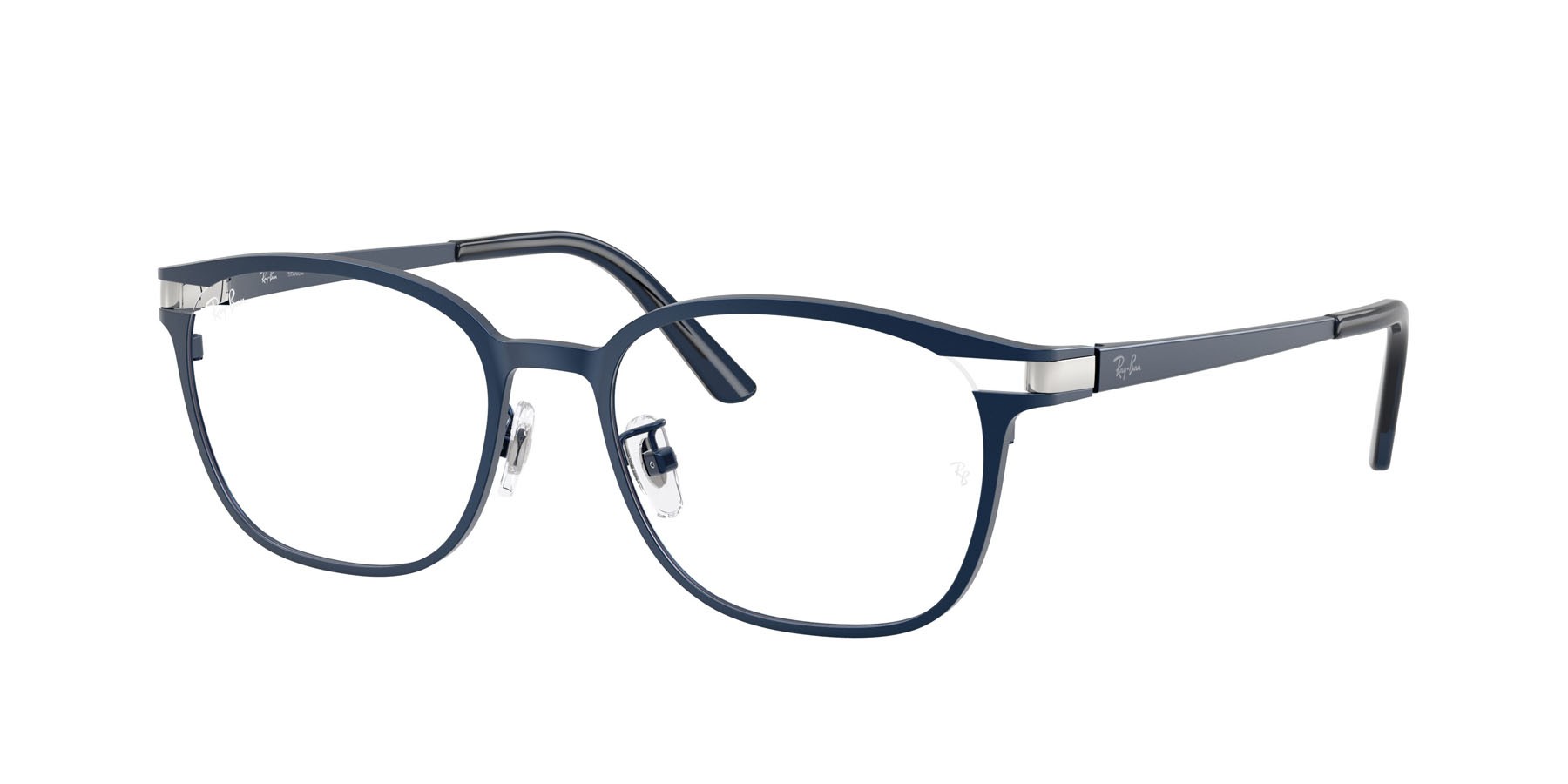 Eyeglasses Ray-Ban RX 8780D (1061) - RB 8780D 1061 color blu scuro opaco shape square lenses trasparente