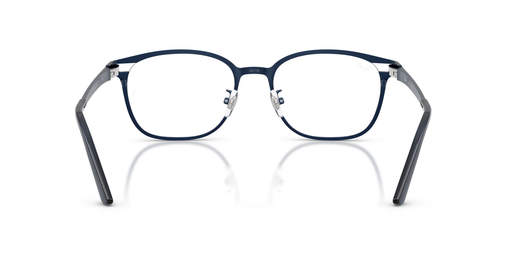 Eyeglasses Ray-Ban RX 8780D (1061) - RB 8780D 1061 color blu scuro opaco shape square lenses trasparente