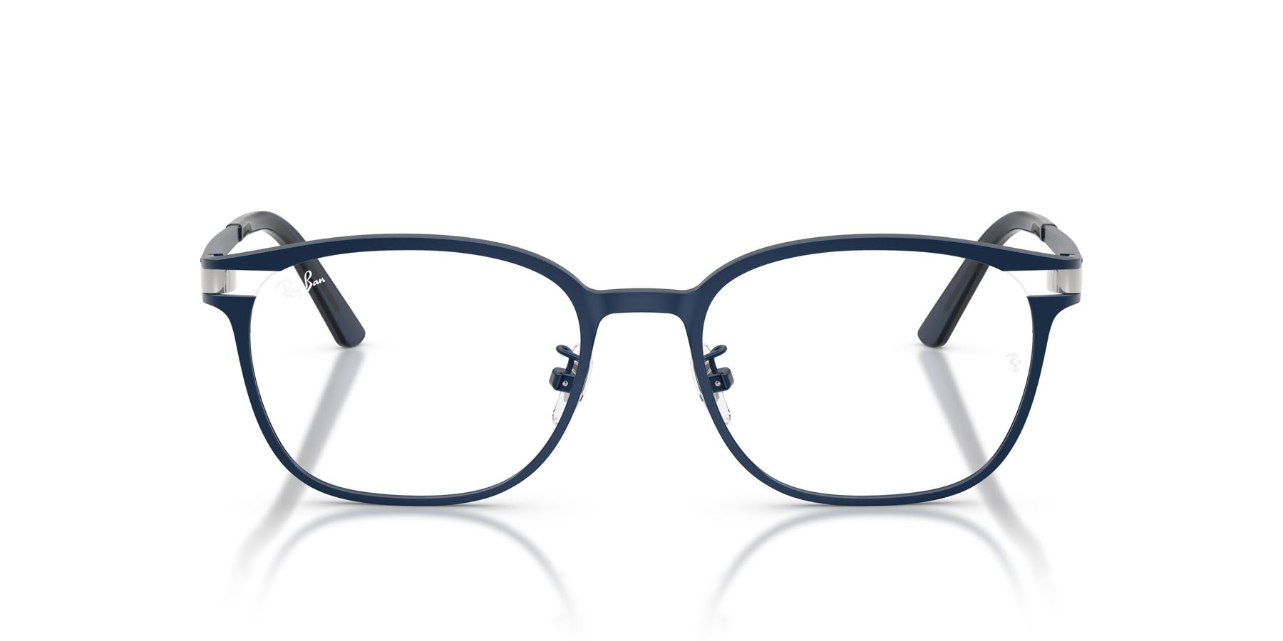 Eyeglasses Ray-Ban RX 8780D (1061) - RB 8780D 1061 color blu scuro opaco shape square lenses trasparente