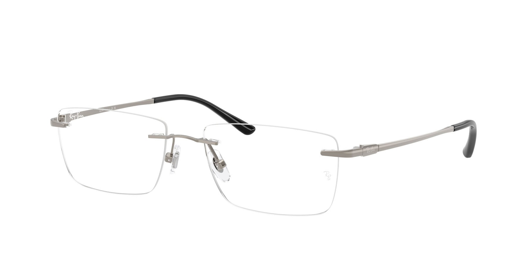Occhiali da vista Ray-Ban RX 8781D (1000) - RB 8781D 1000 colore gunmetal forma rettangolare lenti trasparente
