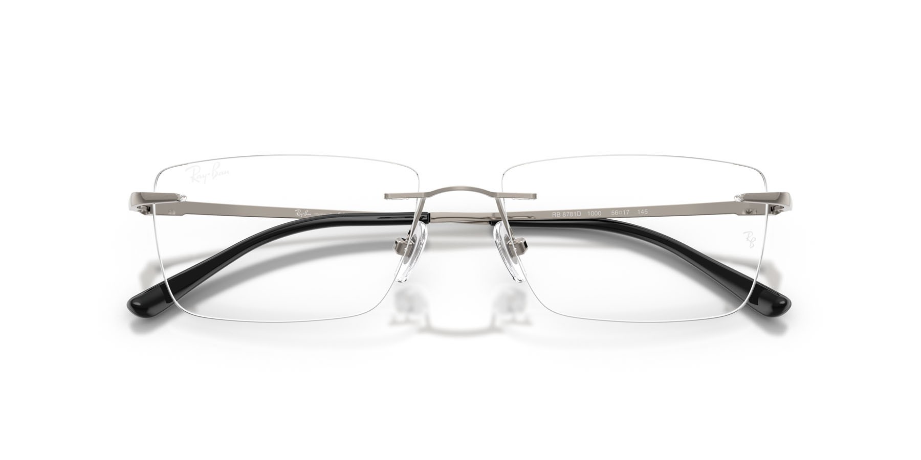 Occhiali da vista Ray-Ban RX 8781D (1000) - RB 8781D 1000 colore gunmetal forma rettangolare lenti trasparente
