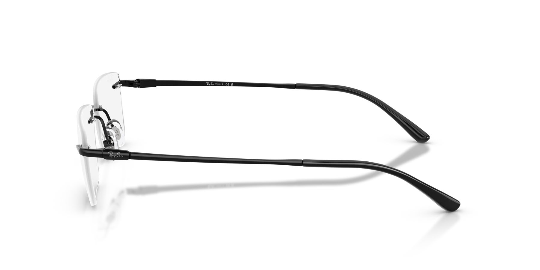 Eyeglasses Ray-Ban RX 8781D (1244) - RB 8781D 1244 color nero shape rectangle lenses trasparente