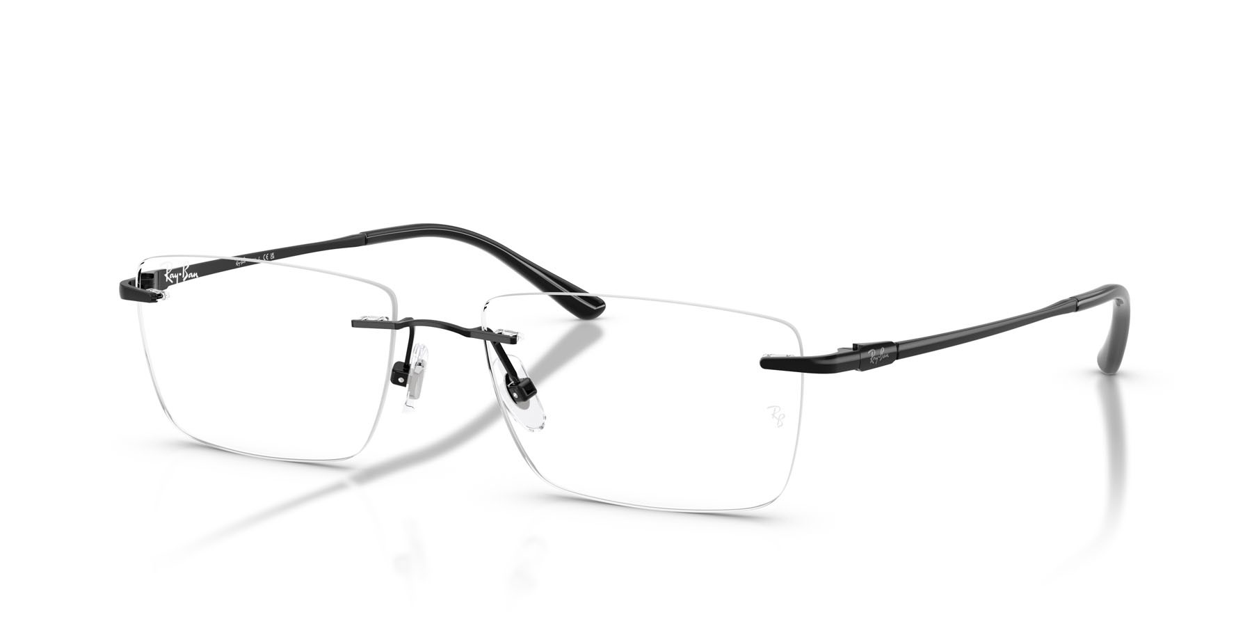 Eyeglasses Ray-Ban RX 8781D (1244) - RB 8781D 1244 color nero shape rectangle lenses trasparente